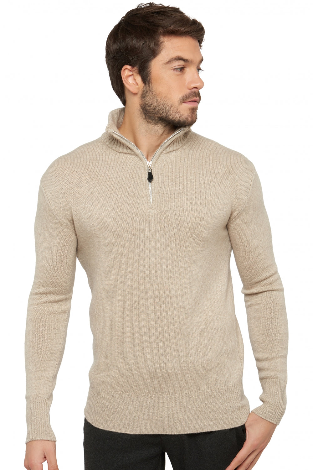 Donovan Premium Kaschmirpullover Herren - pema natural - Mahogany