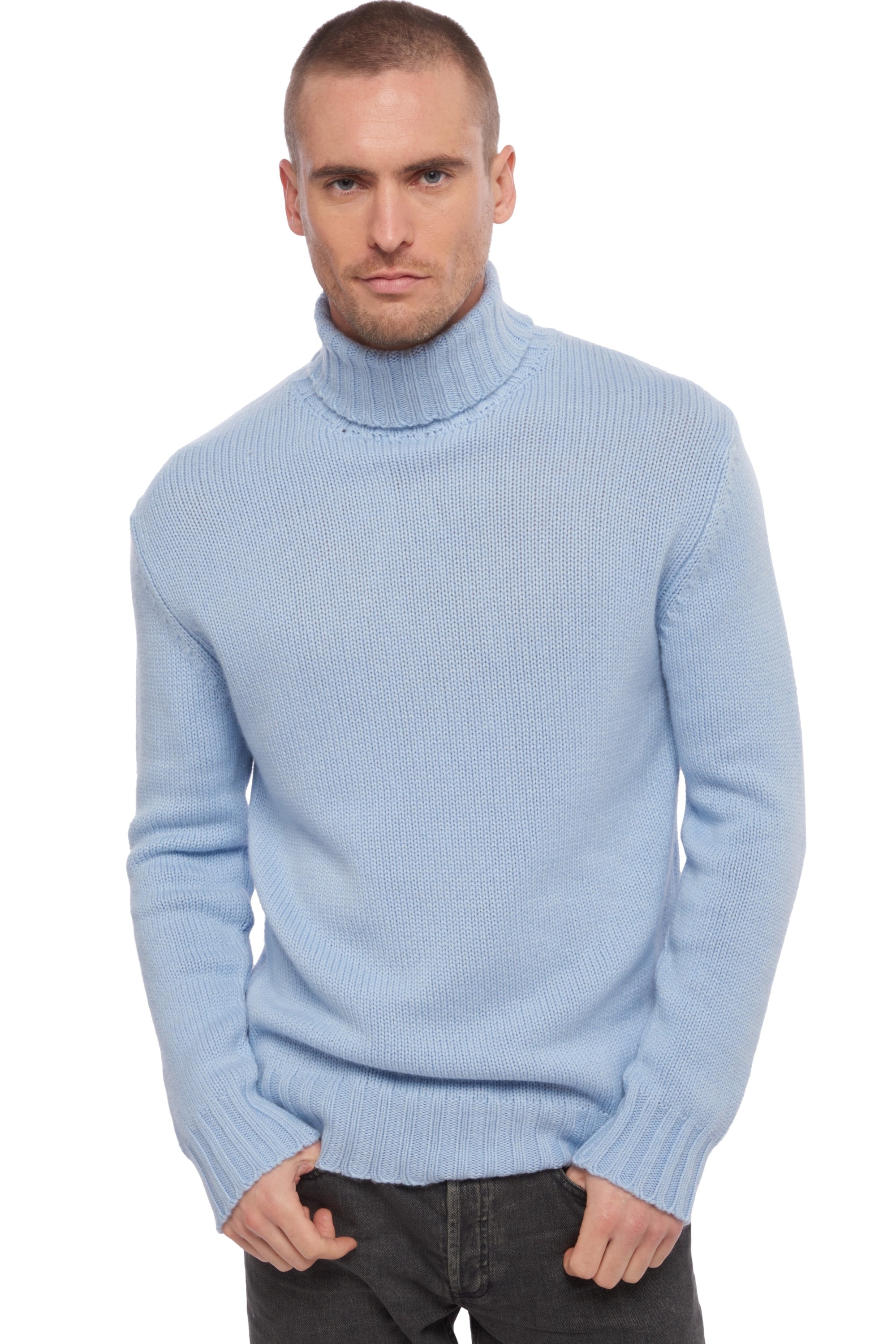 Achille aus Kaschmir für Herren - Himmelblau - Mahogany