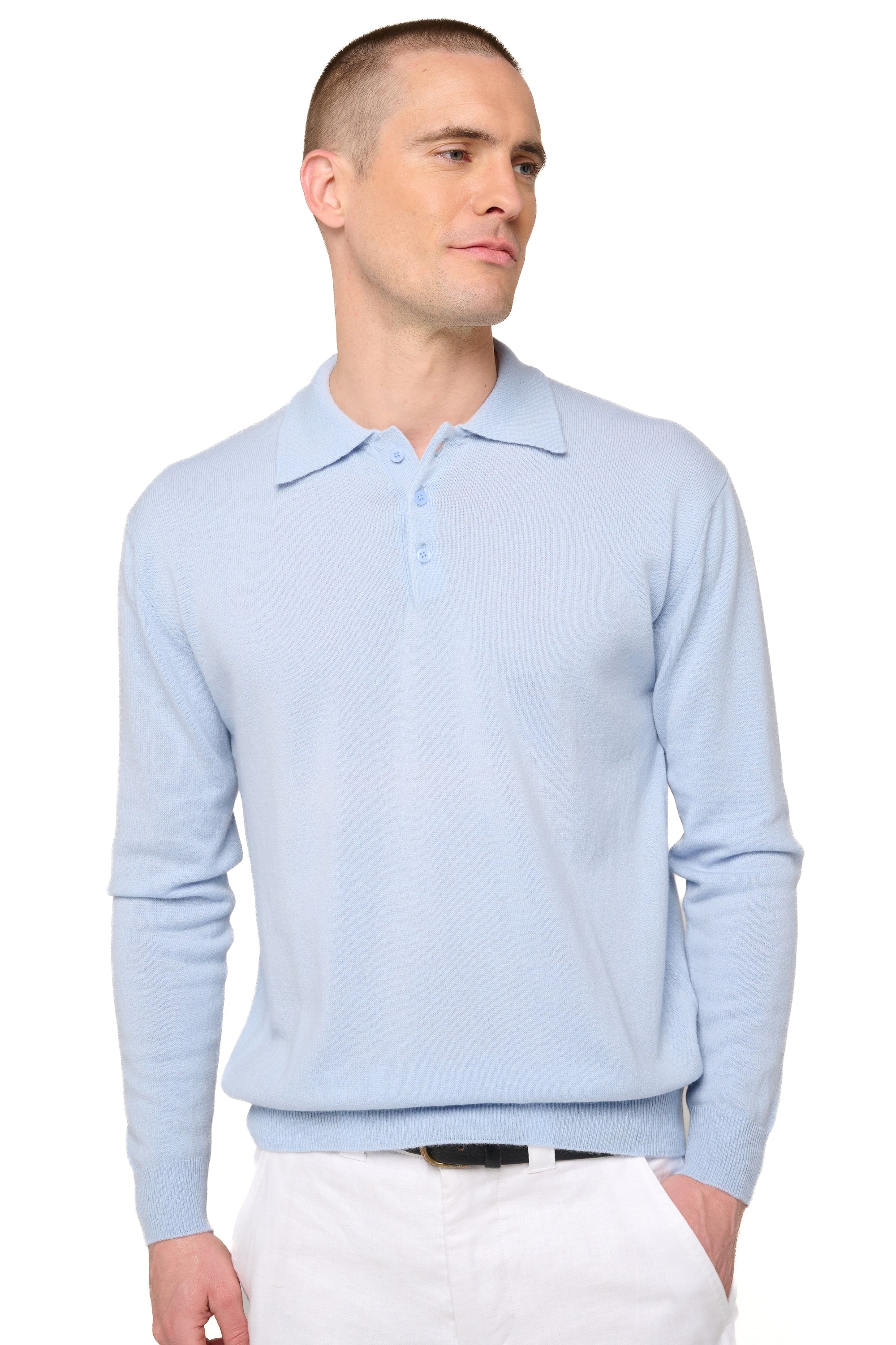 Alexandre aus Kaschmir für Herren - Himmelblau - Mahogany