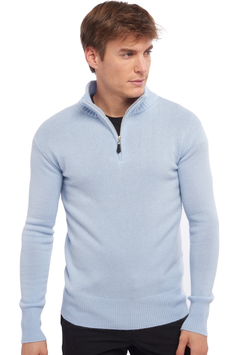 Donovan Kaschmirpullover Herren - Himmelblau - Mahogany