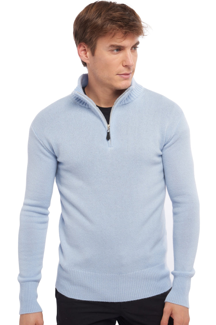 Donovan Kaschmirpullover Herren - Himmelblau - Mahogany
