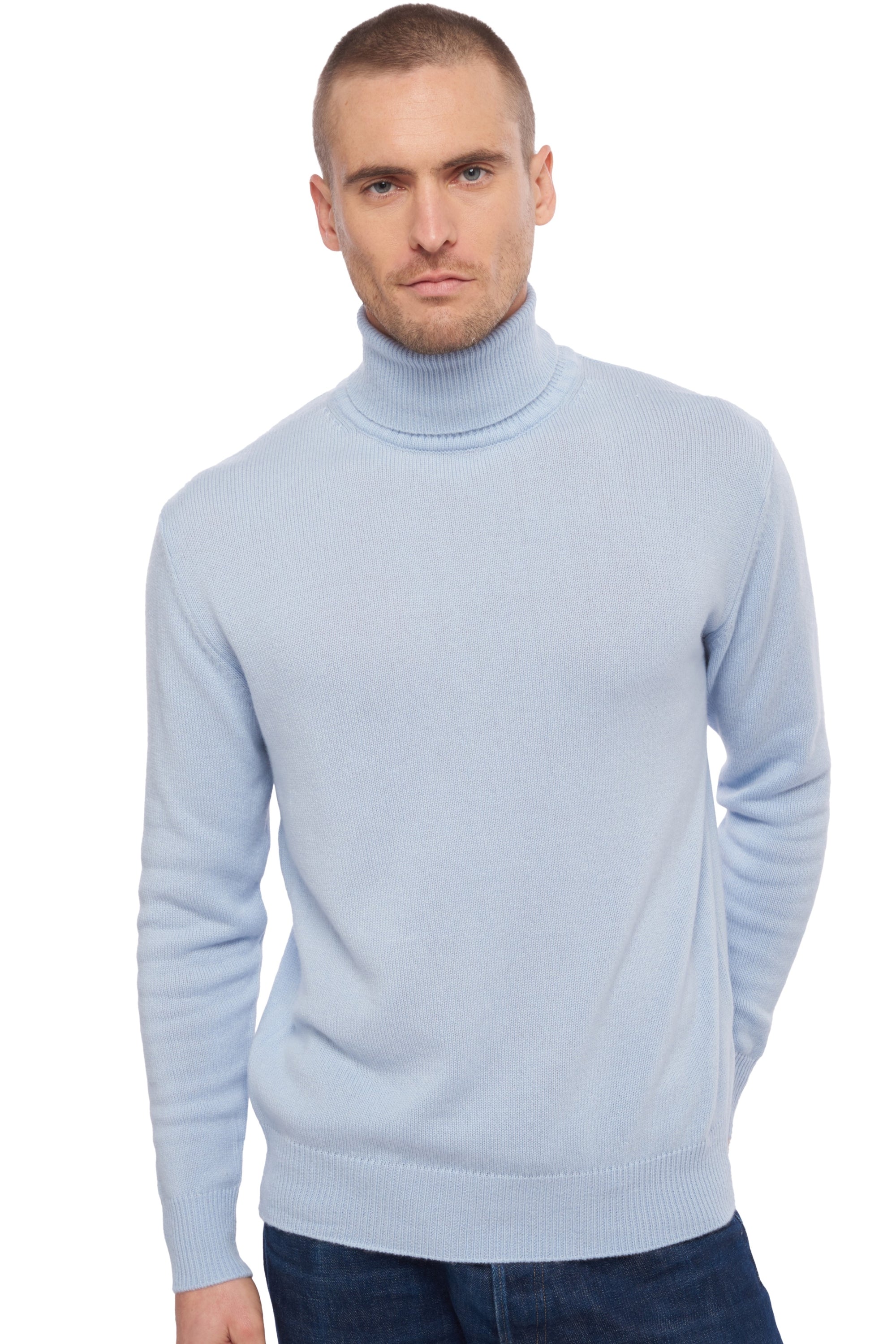 Edgar 4F aus Kaschmir für Herren - Himmelblau - Mahogany