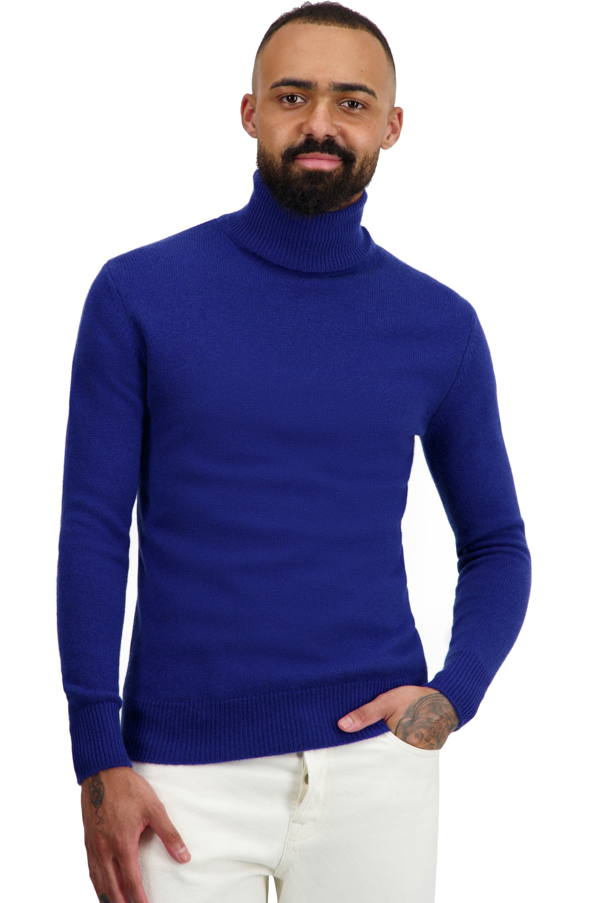 Kaschmirpullover, 100 % Kaschmir, Herren, Rollkragen, gerade Schnittform, lange Ärmel, normal / 2- und 4-fädig, normales Strickgewebe, Mahogany