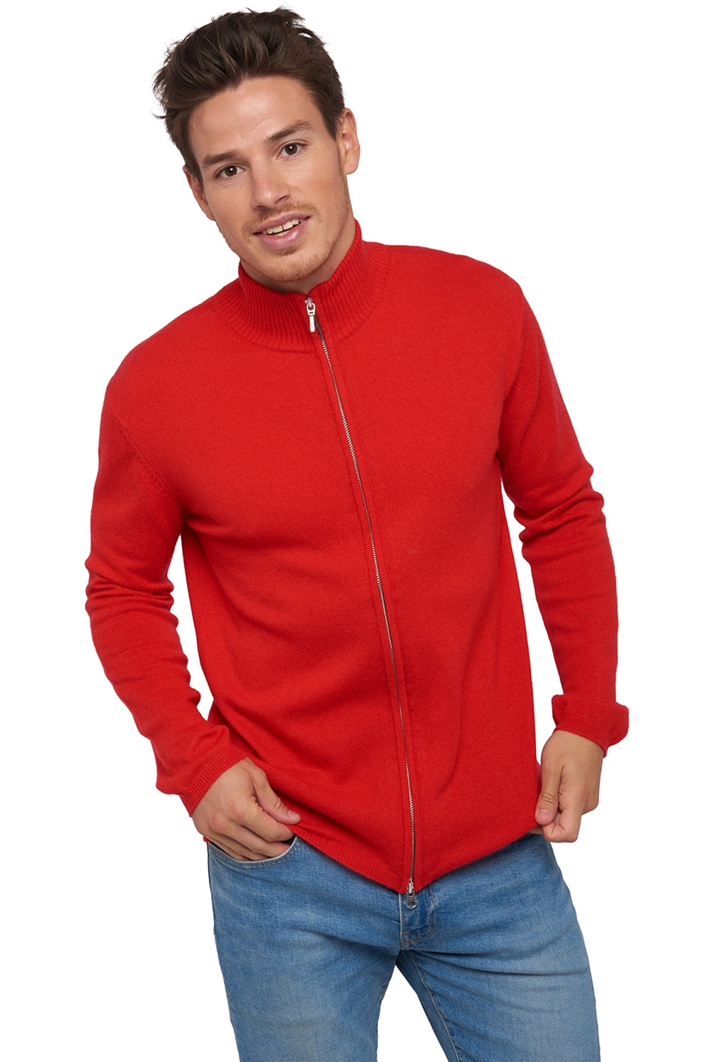 Elton aus Kaschmir Herren - rot - Mahogany