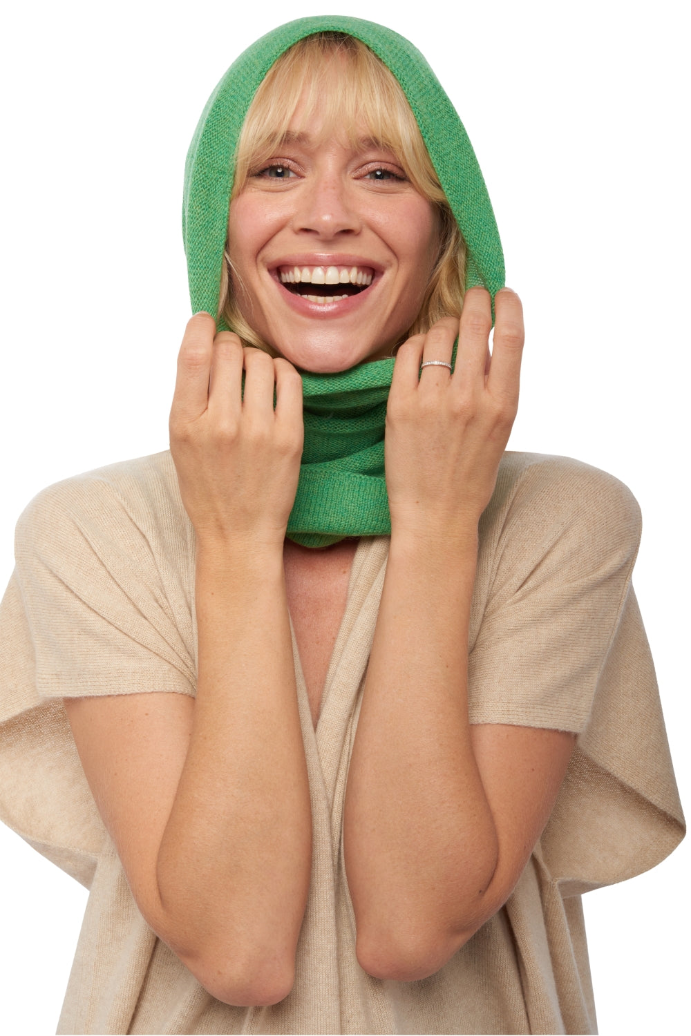Fraise en cachemire femme - Vue 1 - basil - Mahogany