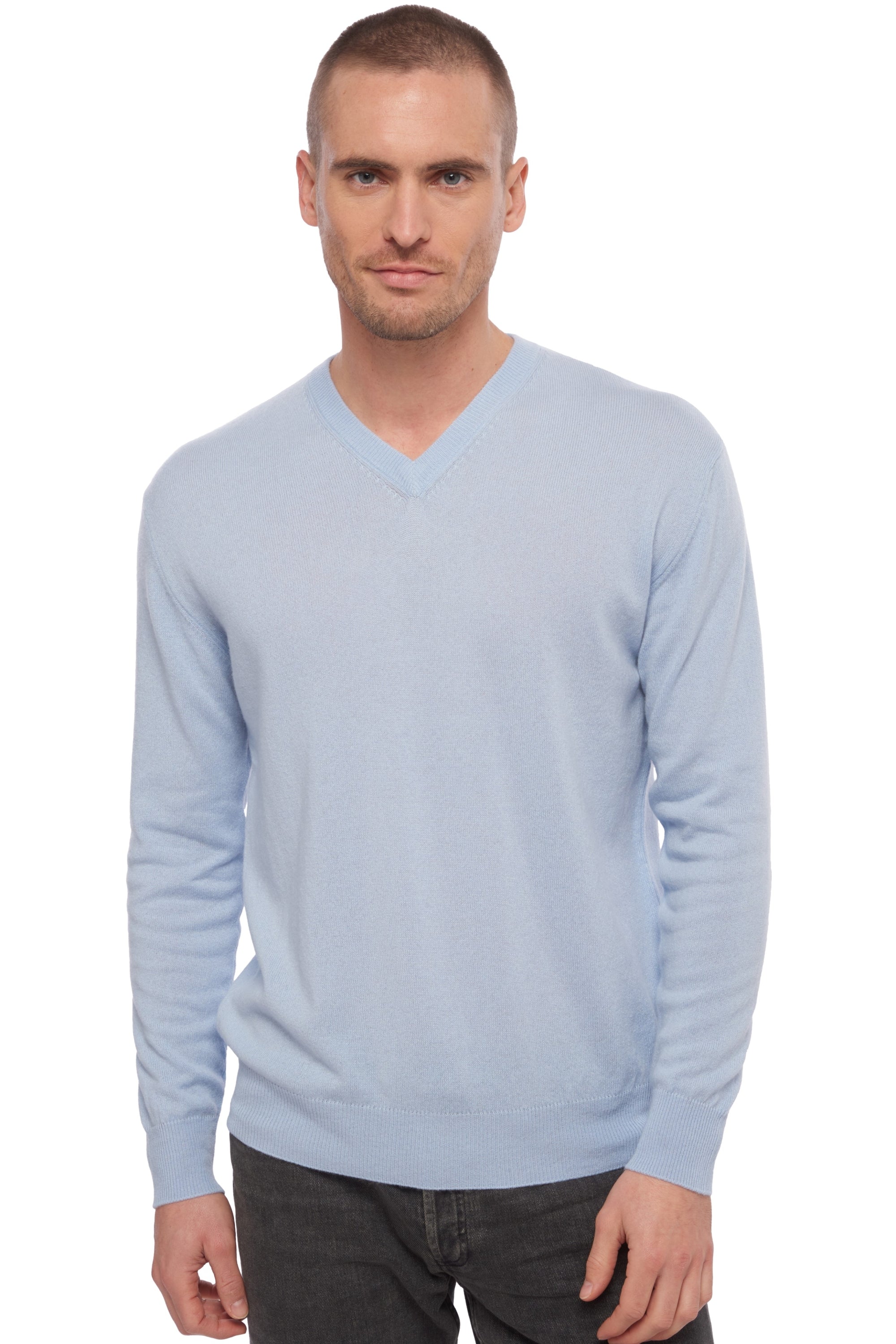 Hippolyte Kaschmirpullover Herren - himmelblau - Mahogany