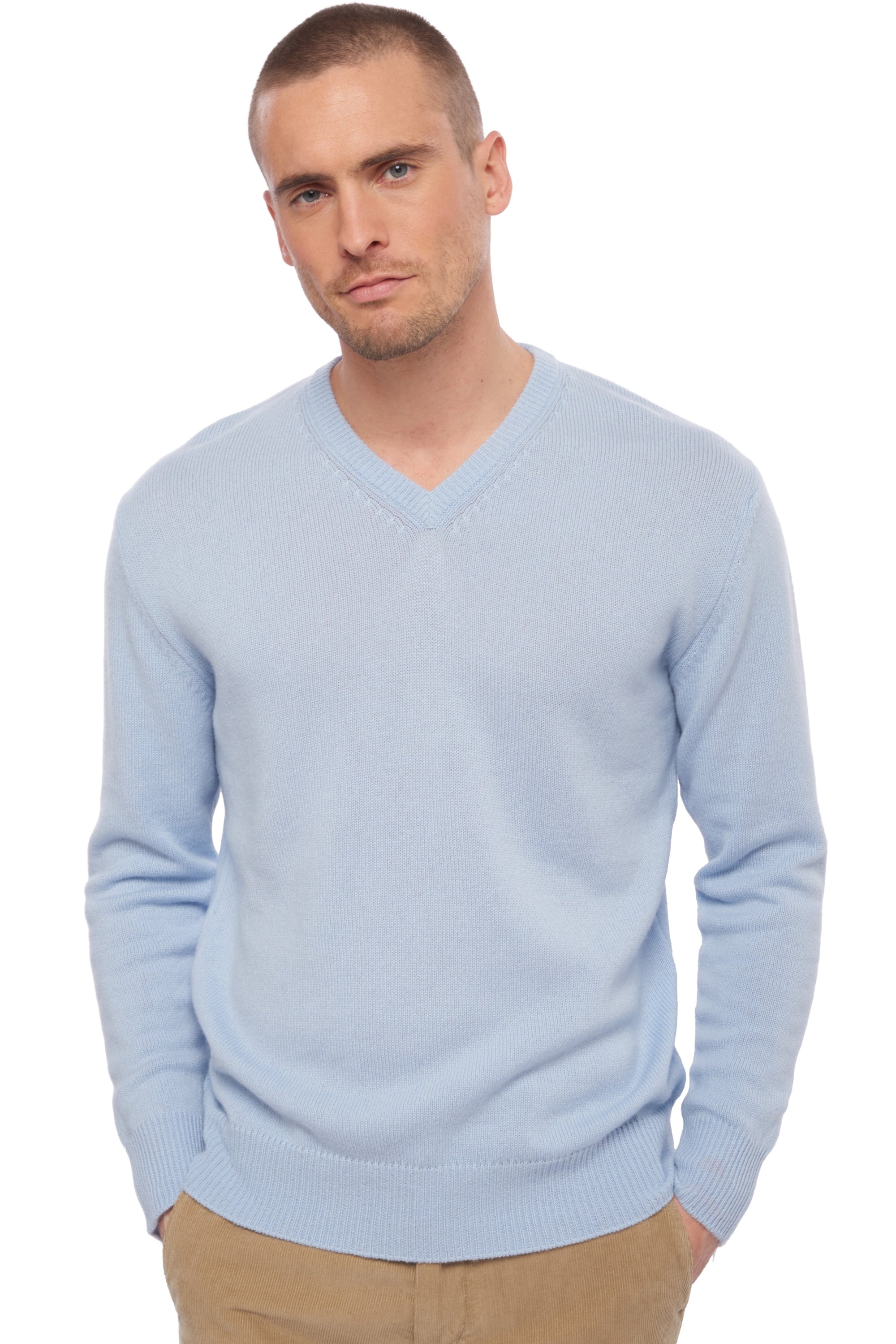 Hippolyte 4F aus Kaschmir für Herren - Himmelblau - Mahogany