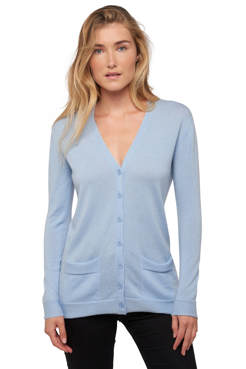 Inga aus Kaschmir für Damen - himmelblau - Mahogany