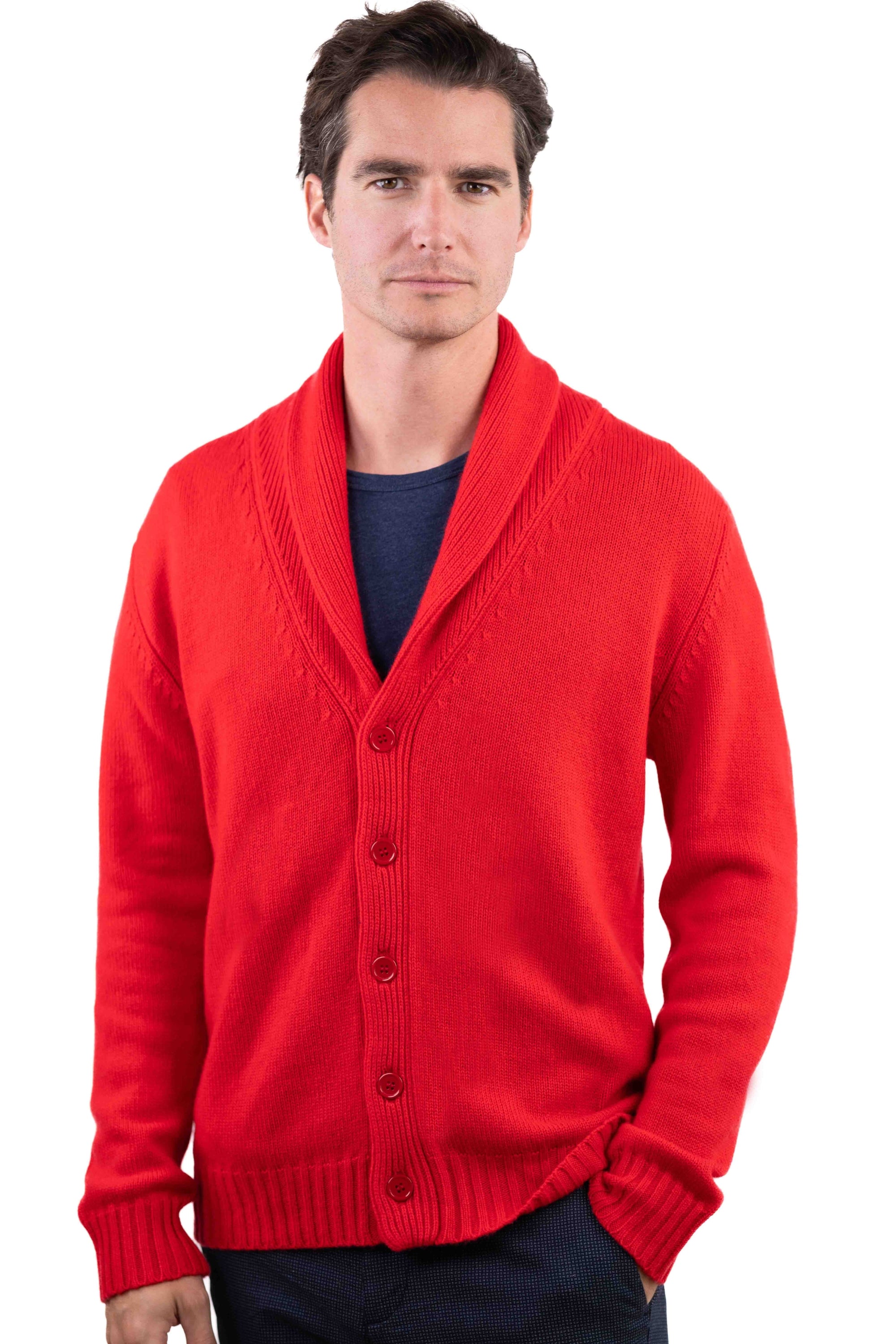 Jovan Kaschmirpullover Herren - Rot - Mahogany