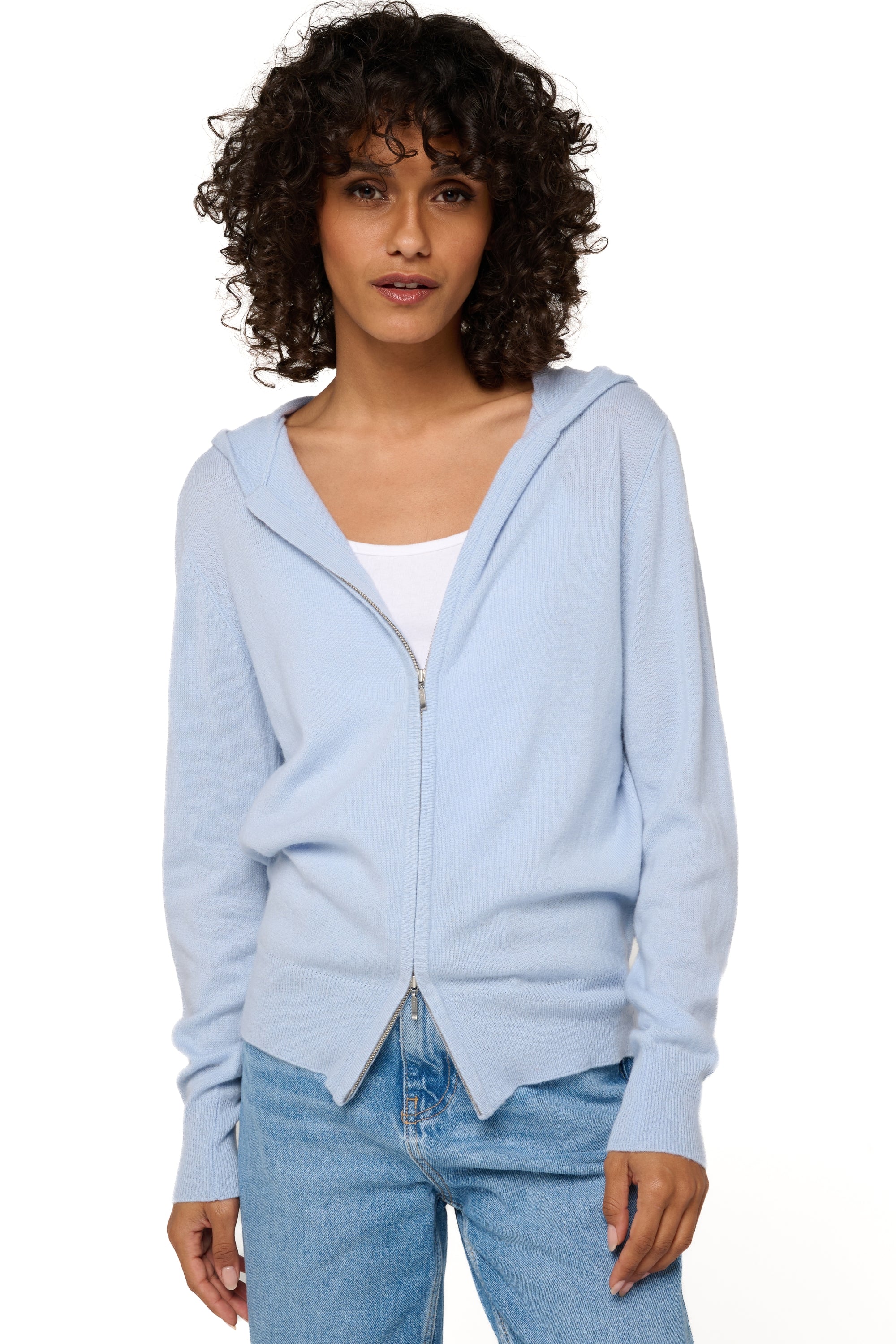 Louanne aus Kaschmir für Damen - Himmelblau - Mahogany