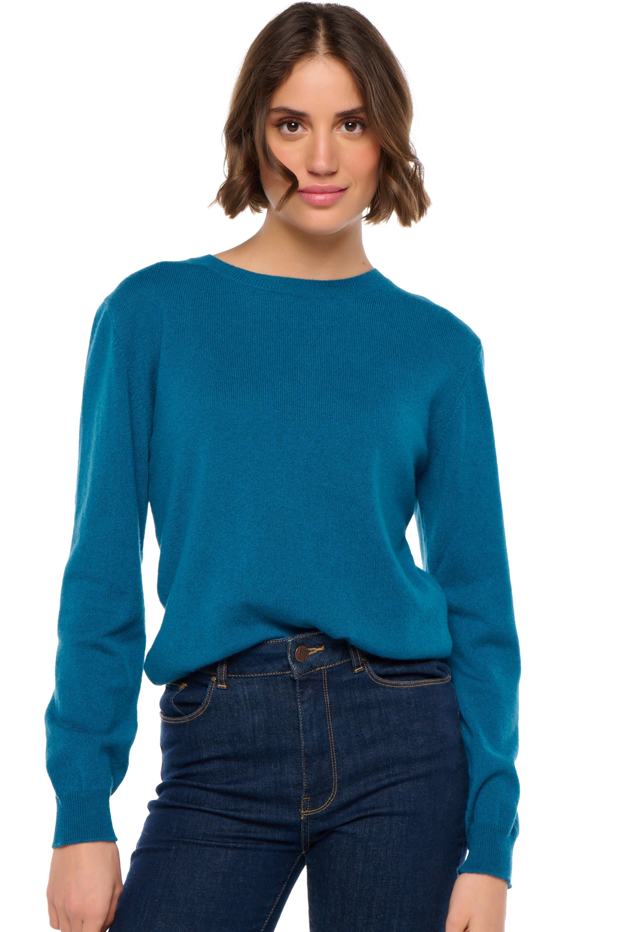 Raison aus Kaschmir für Damen - Entenblau - Mahogany