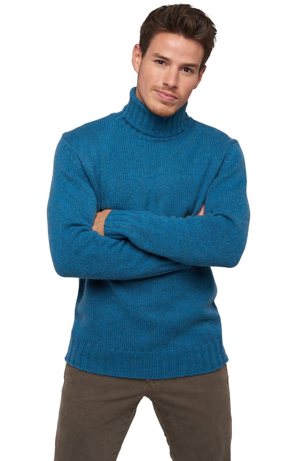 Achille aus Kaschmir für Herren - manor blue - Mahogany