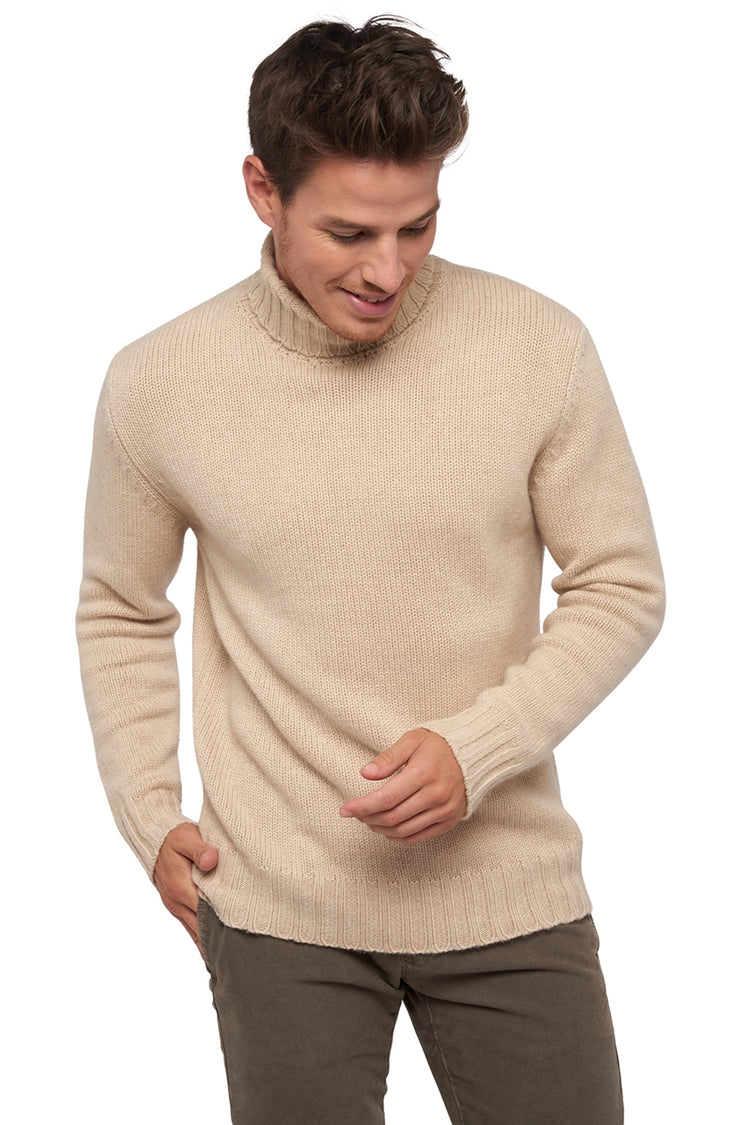 Achille aus Kaschmir für Herren - natural beige - Mahogany