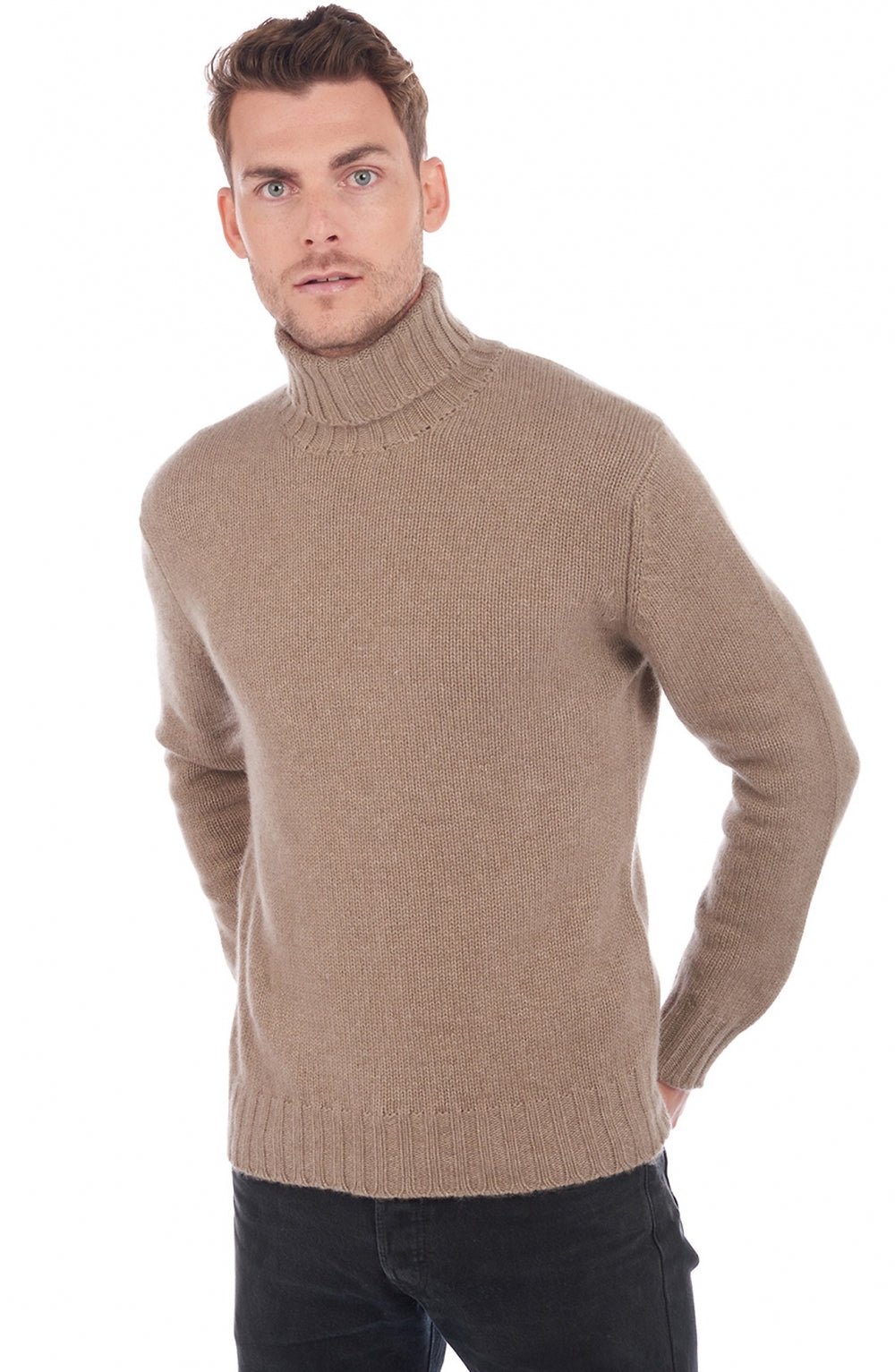 Achille aus Kaschmir für Herren - natural brown - Mahogany