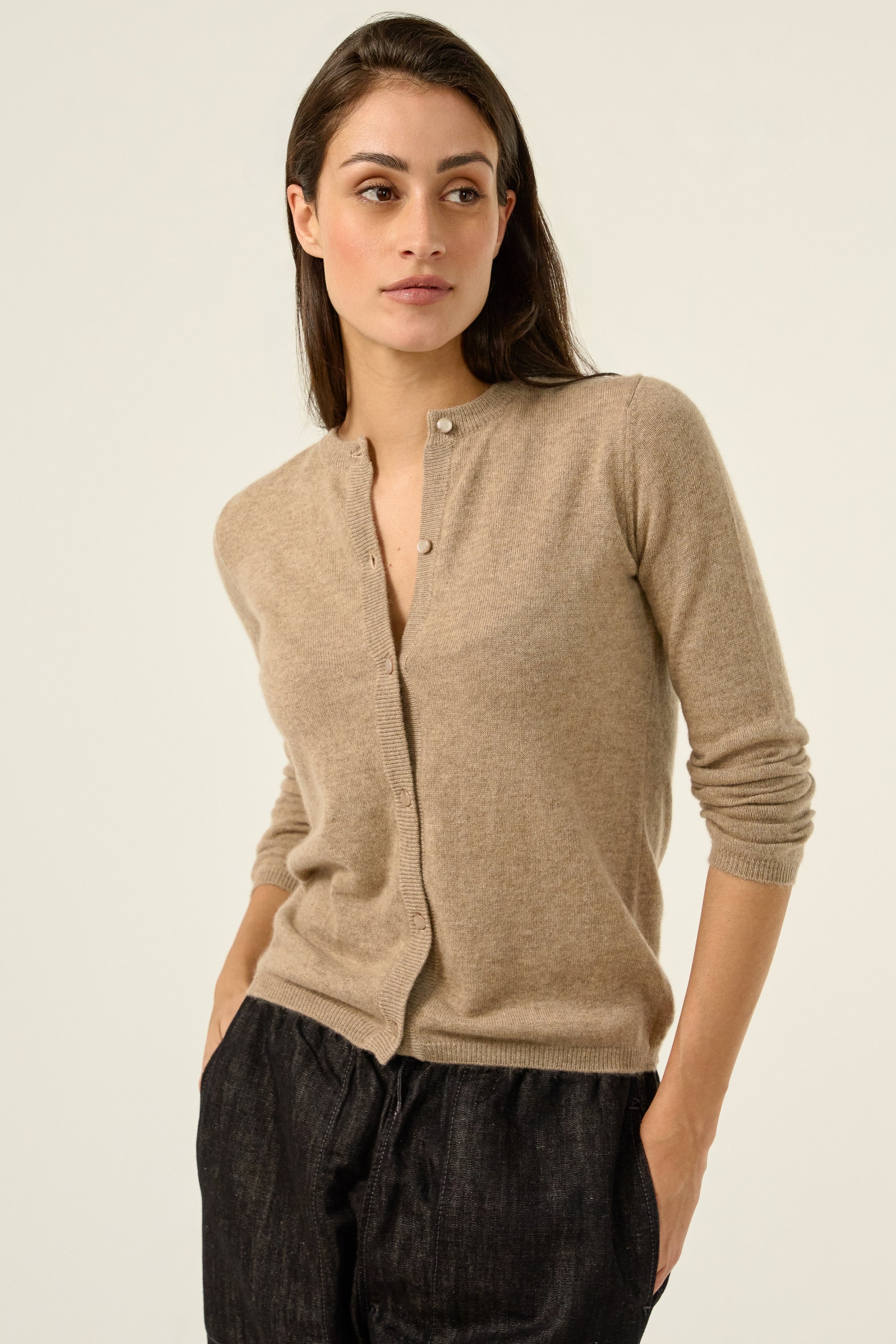 Chloe aus Kaschmir Damen - natural brown - Mahogany