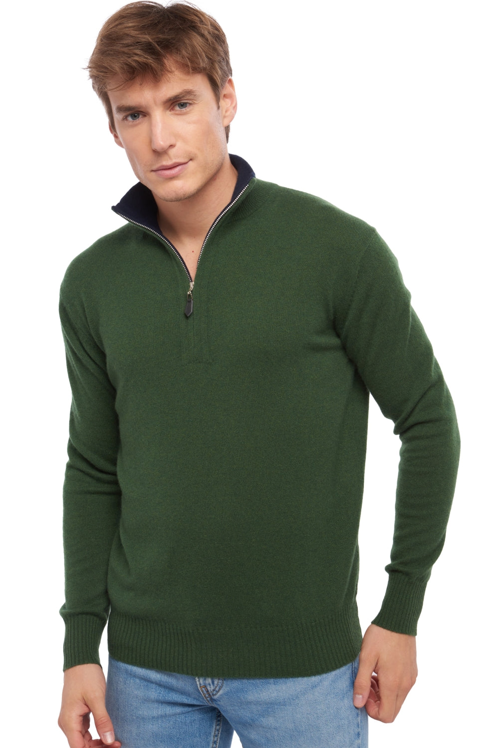 Henri Kaschmirpullover Herren - cedar / marine foncé - Mahogany