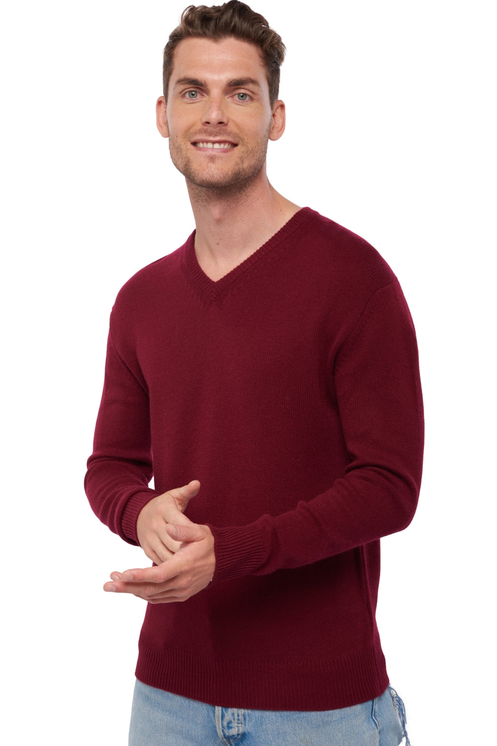 Hippolyte 4F Kaschmirpullover Herren - Bordeaux - Mahogany