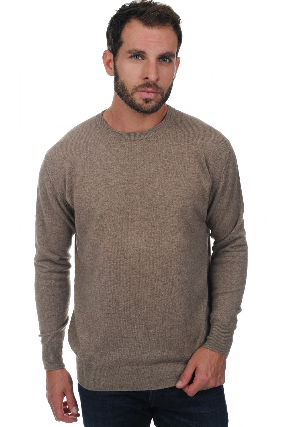 Nestor Kaschmirpullover Herren - natural brown - Mahogany