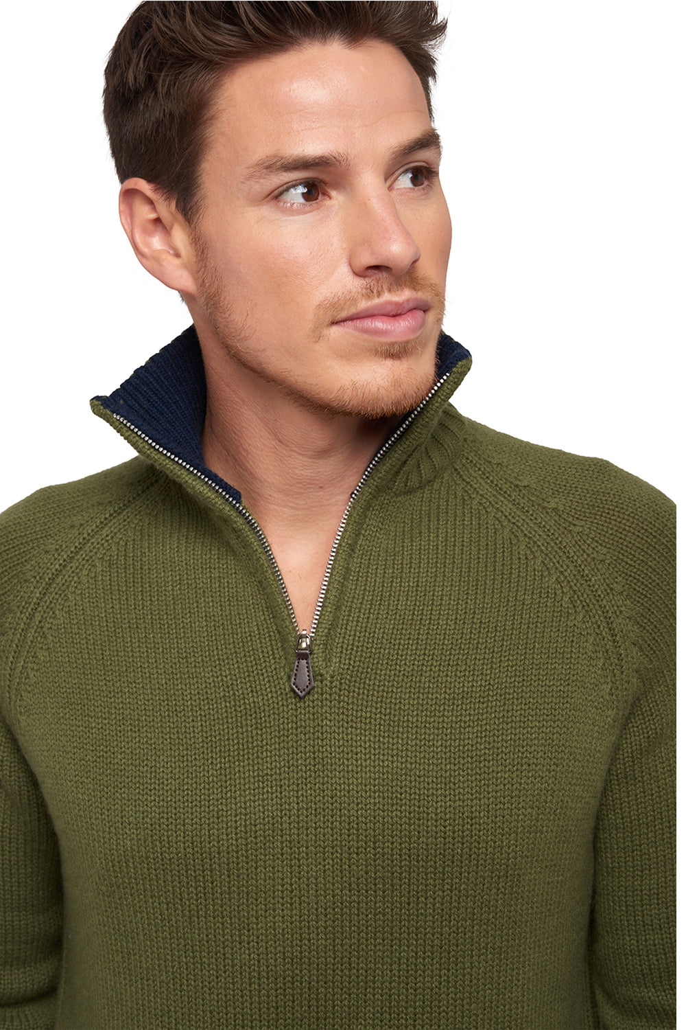 Olivier en cachemire homme - Vue 1 - kaki / marine foncé - Mahogany