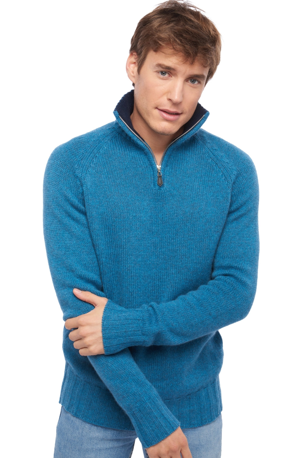 Olivier aus Kaschmir für Herren - Manor Blue / Dunkelmarineblau - Mahogany