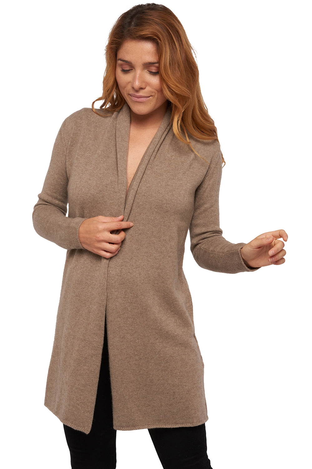 Perla Kaschmirpullover Damen - natural brown - Mahogany