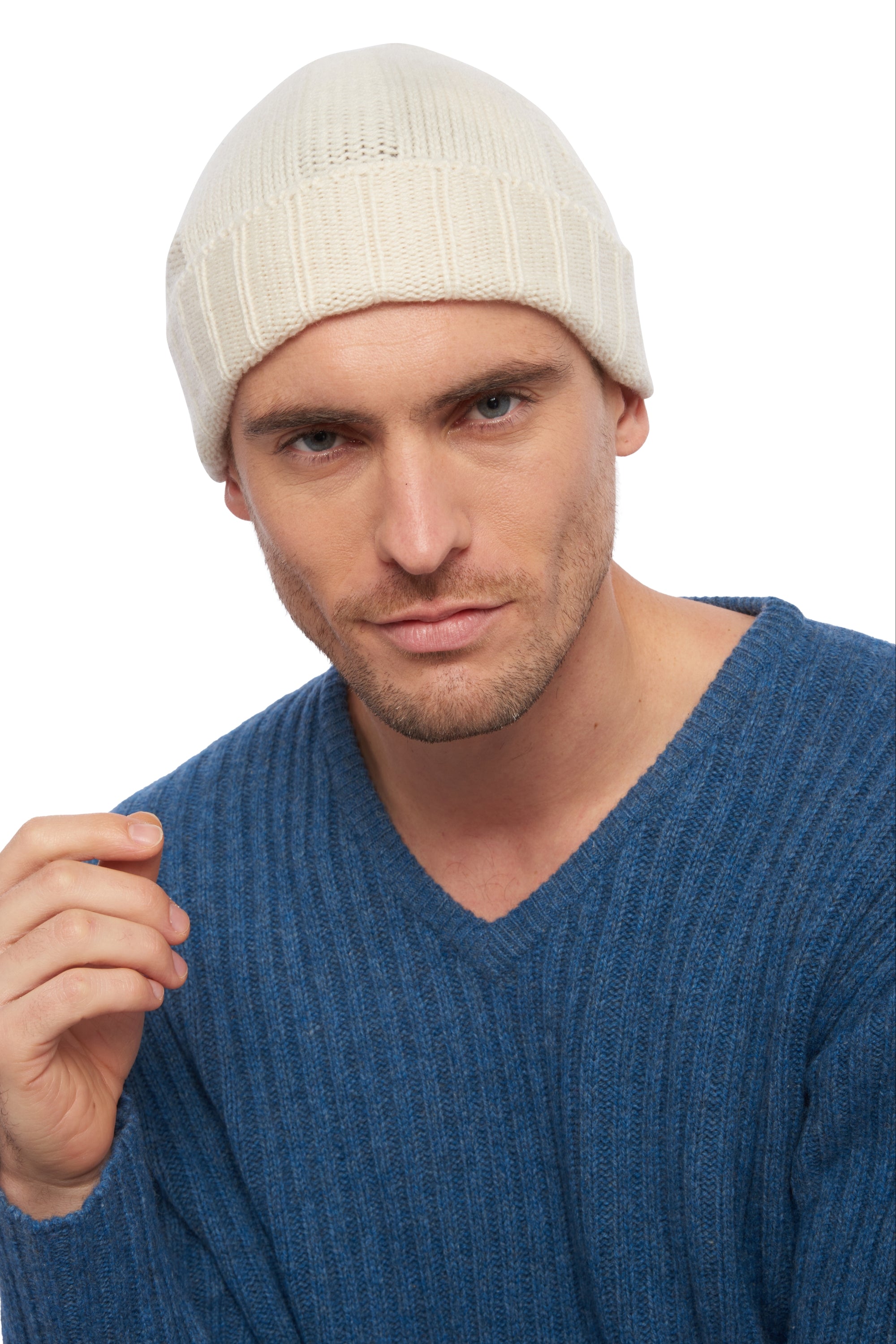 Ted Kaschmirpullover Herren - natural écru - Mahogany