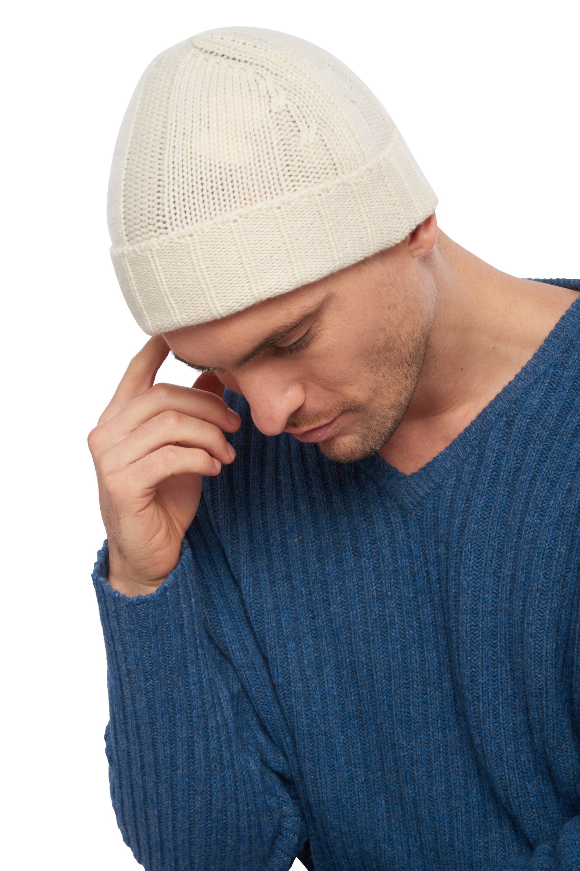 Ted en cachemire homme - Vue 1 - natural écru - Mahogany