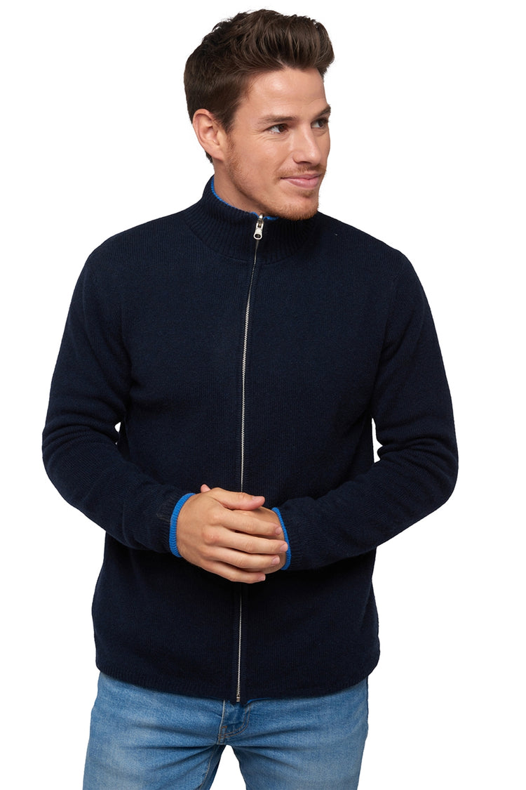 Vincent aus Kaschmir und Yak für Herren – bleu nuit / tetbury blue – Mahogany