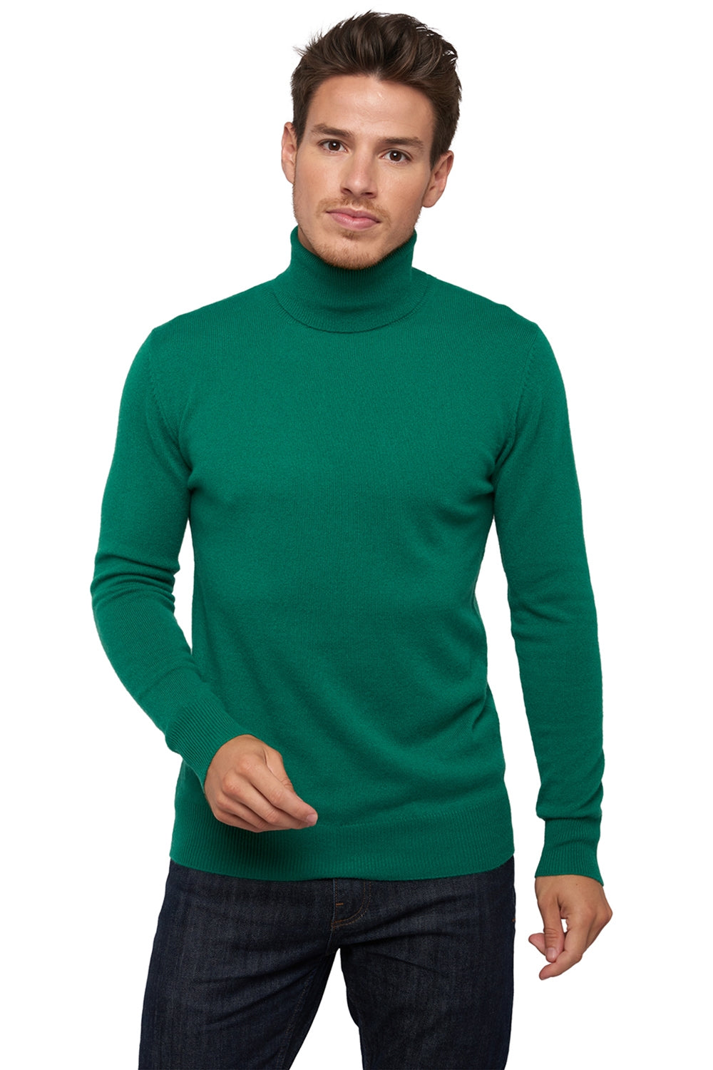 Tarry Kaschmirpullover Herren - green grass - Mahogany