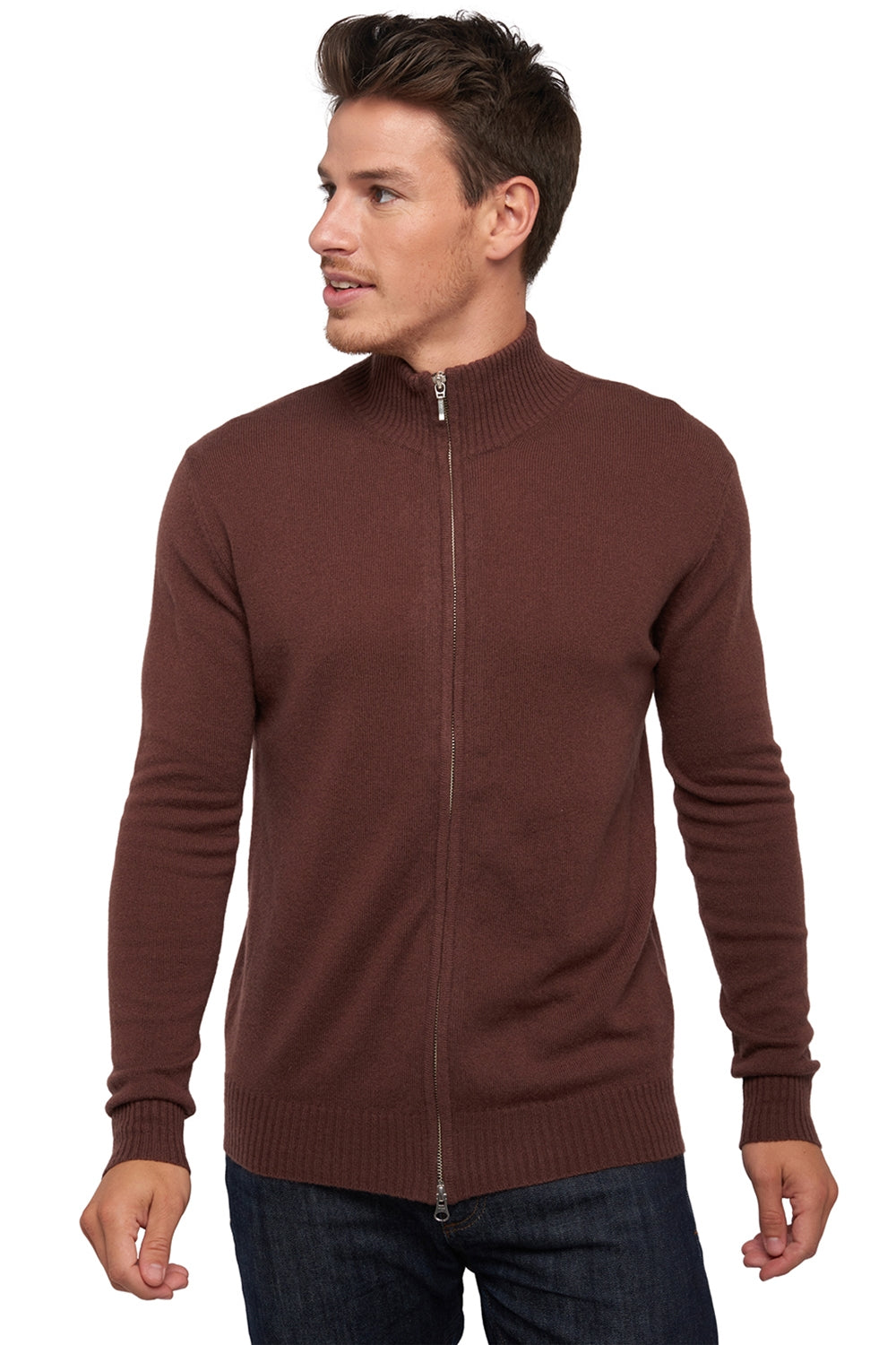 Thobias aus Kaschmir für Herren - chocobrown - Mahogany