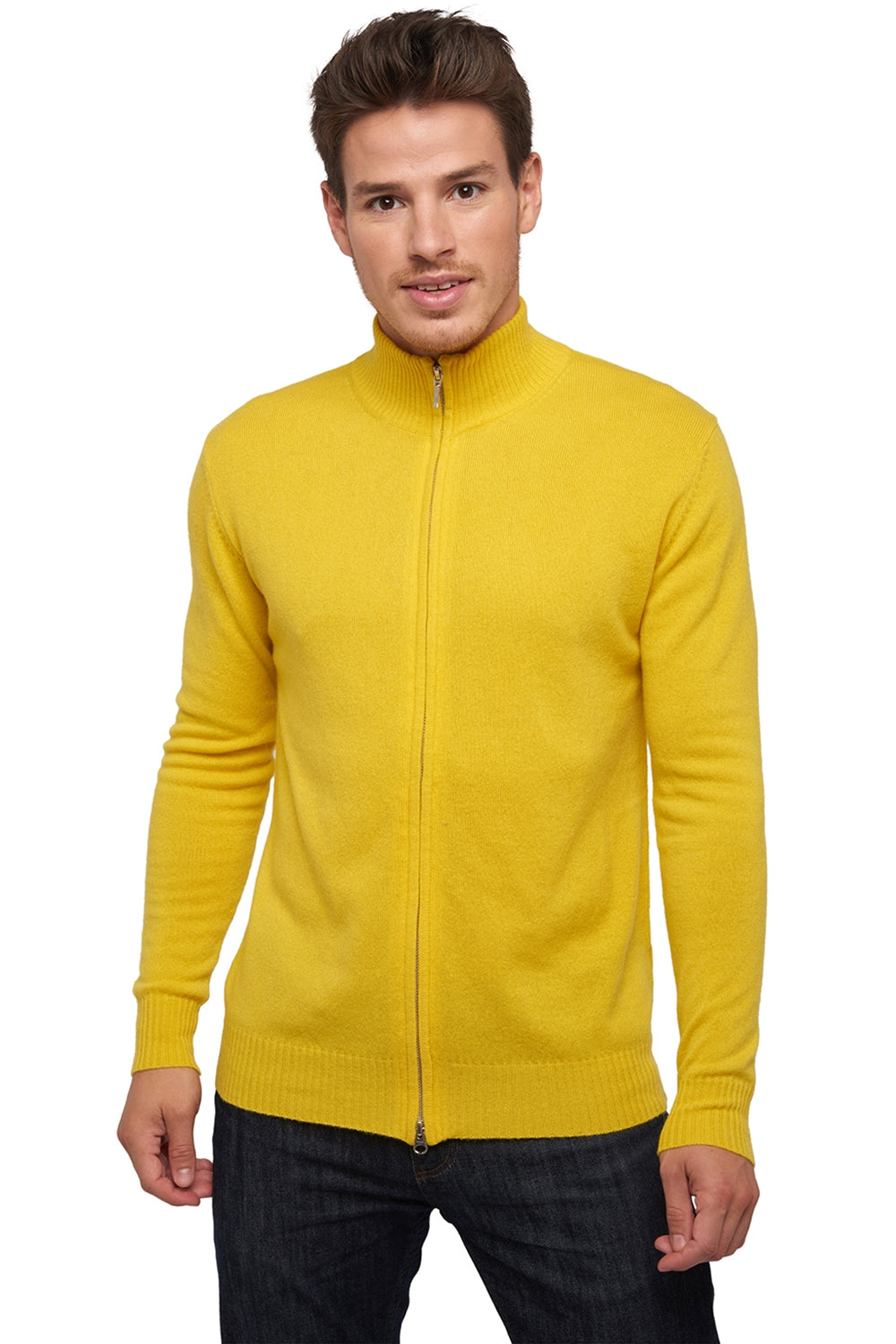 Thobias aus Kaschmir für Herren - sunny yellow - Mahogany