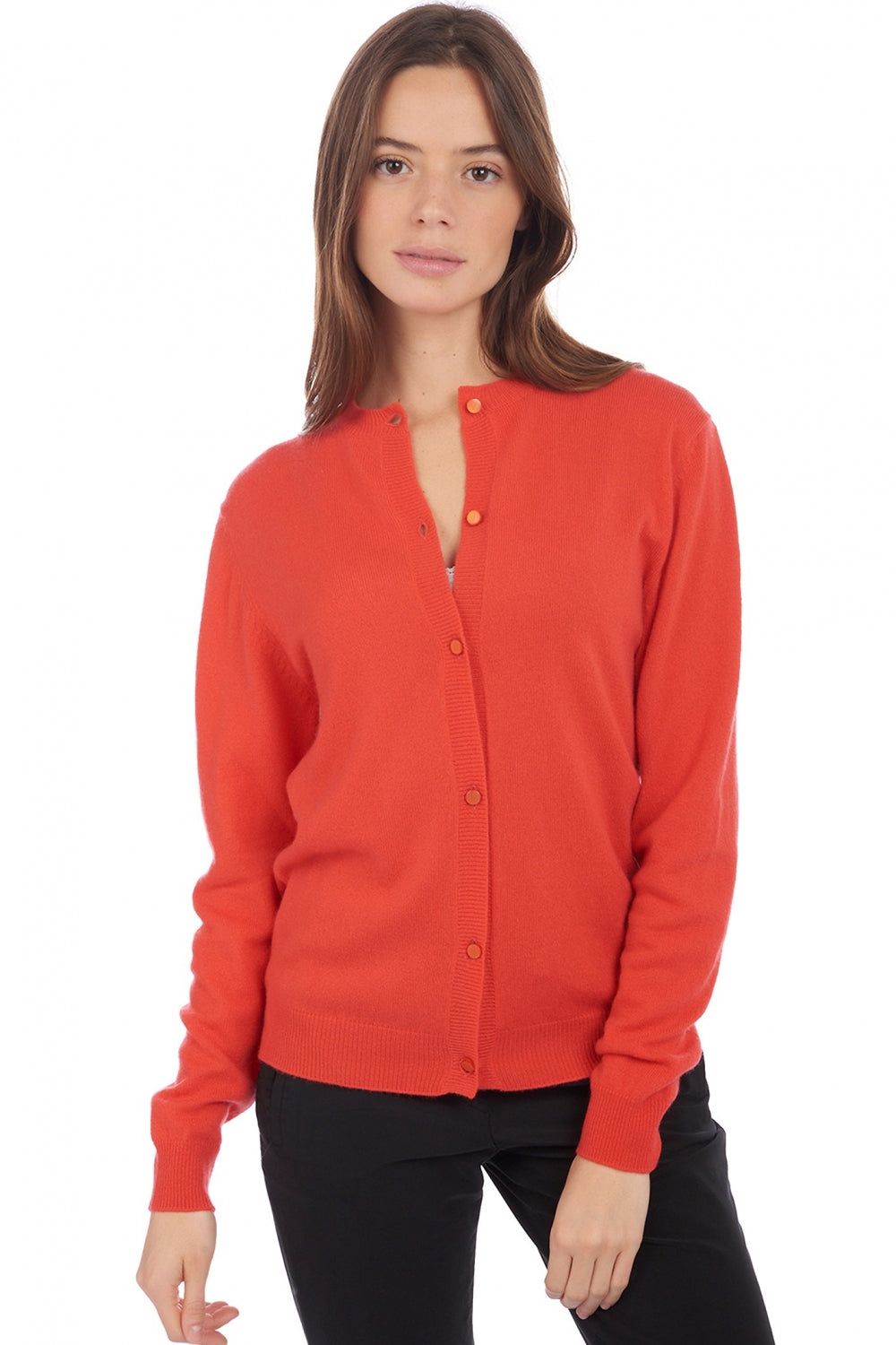 Tyra aus Kaschmir für Damen - pinkorange - Mahogany