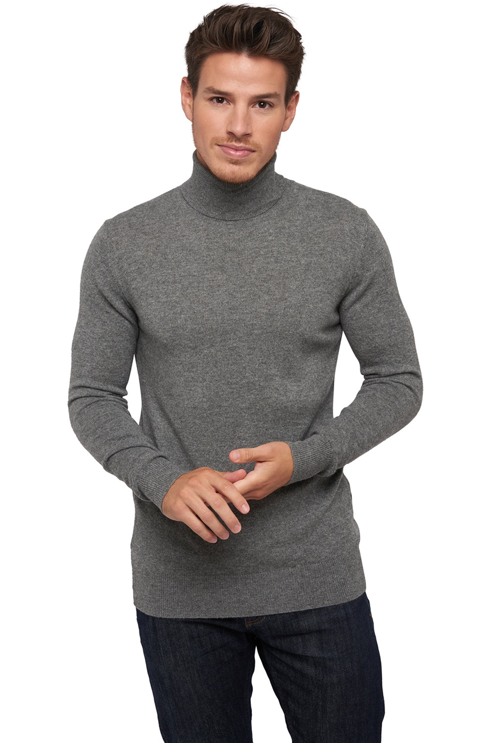 Tarry Kaschmirpullover Herren - gris chiné - Mahogany