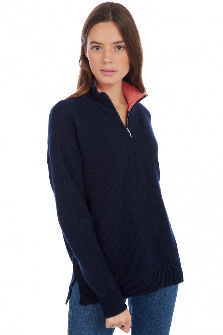 Alizette Kaschmirpullover Damen - dunkelblau - Mahogany