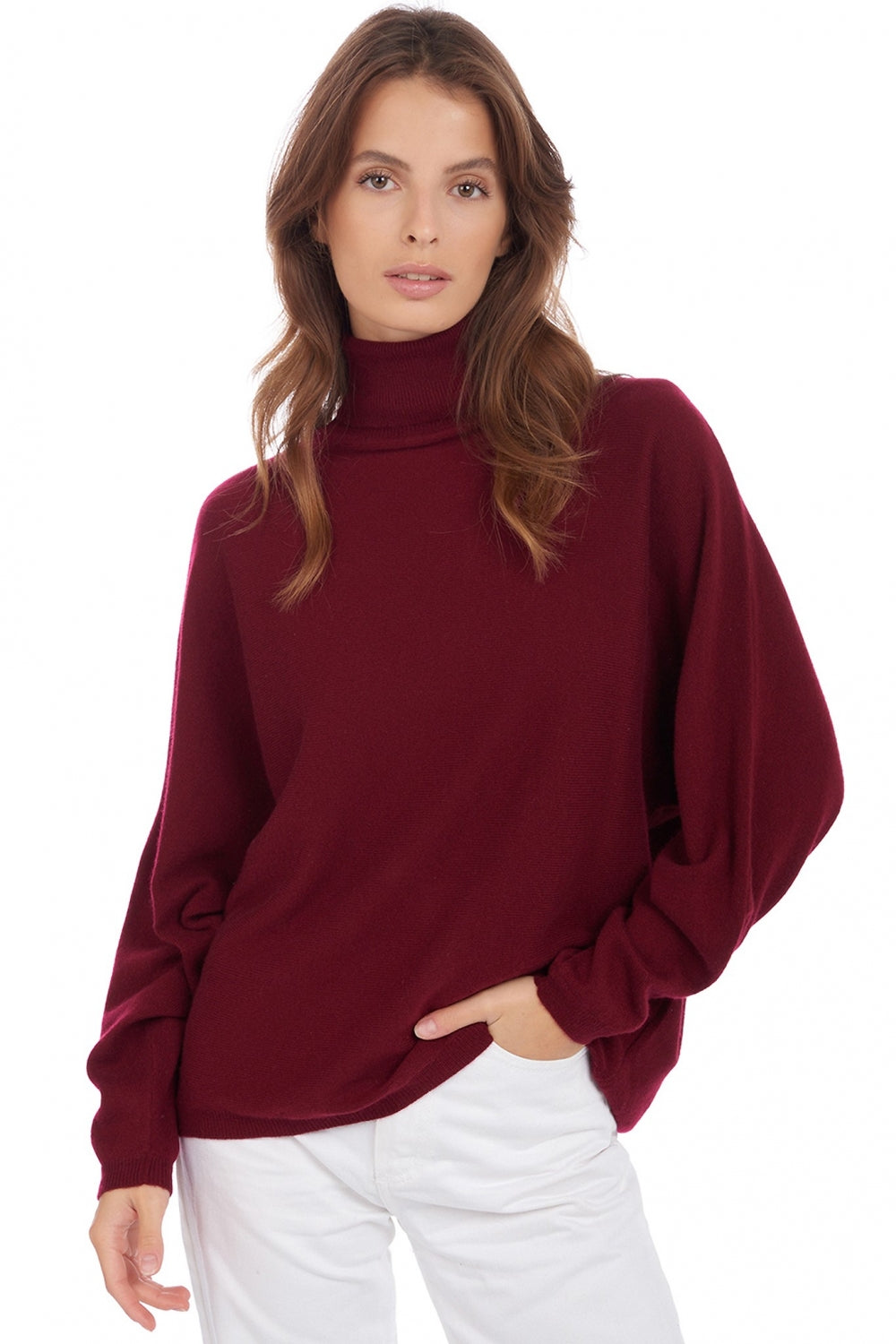 Amarillo aus Kaschmir für Damen - bordeaux - Mahogany
