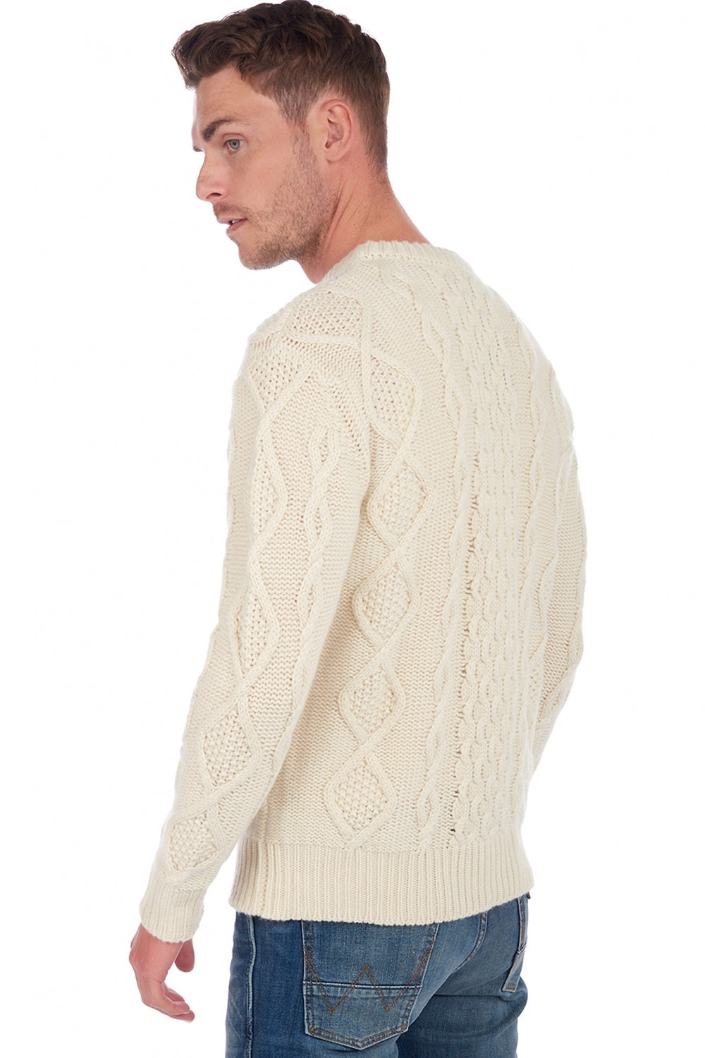 Acharnes en cachemire homme - Vue 1 - natural écru - Mahogany