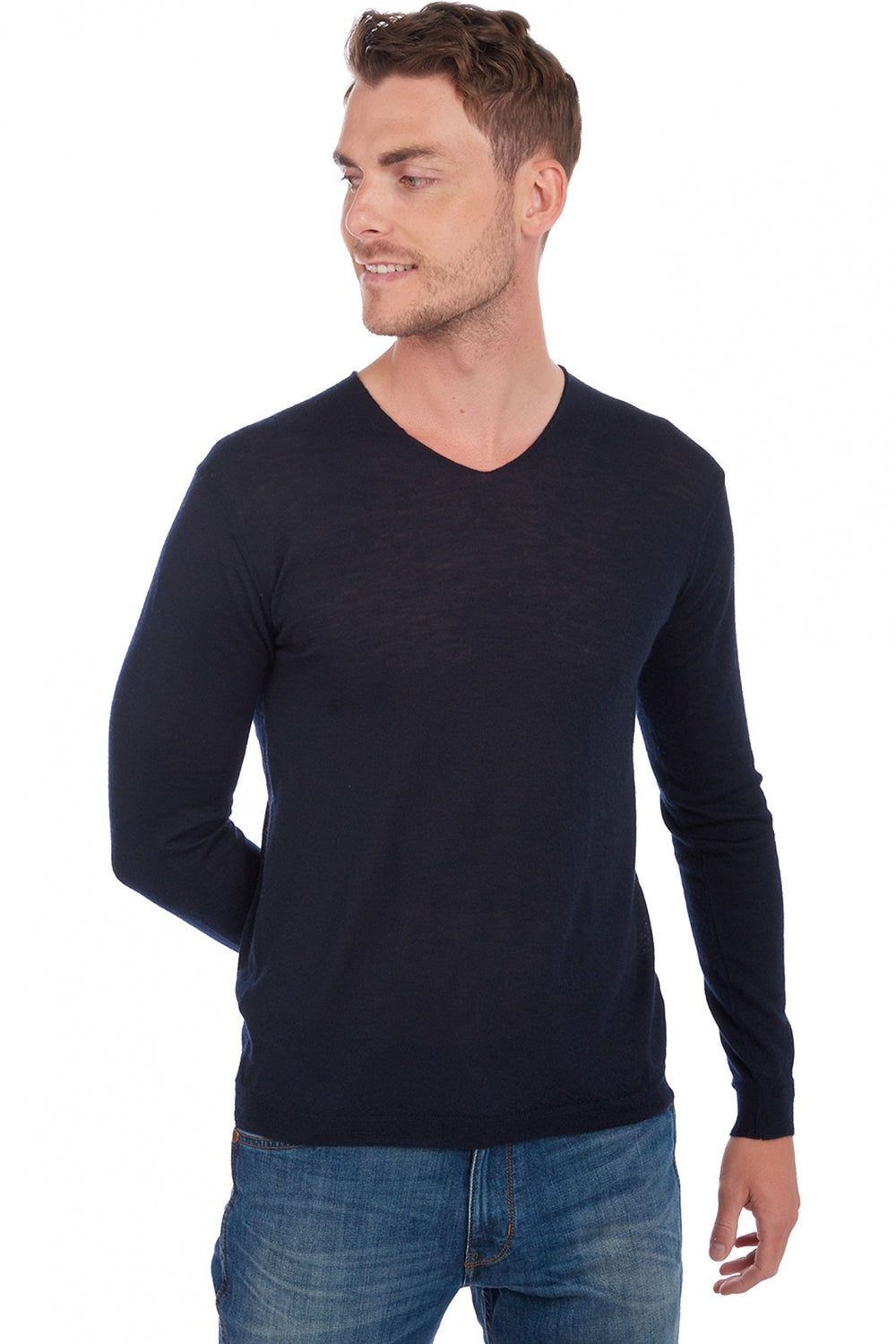 Leopaul aus Kaschmirduvet für Herren - marineblau - Mahogany
