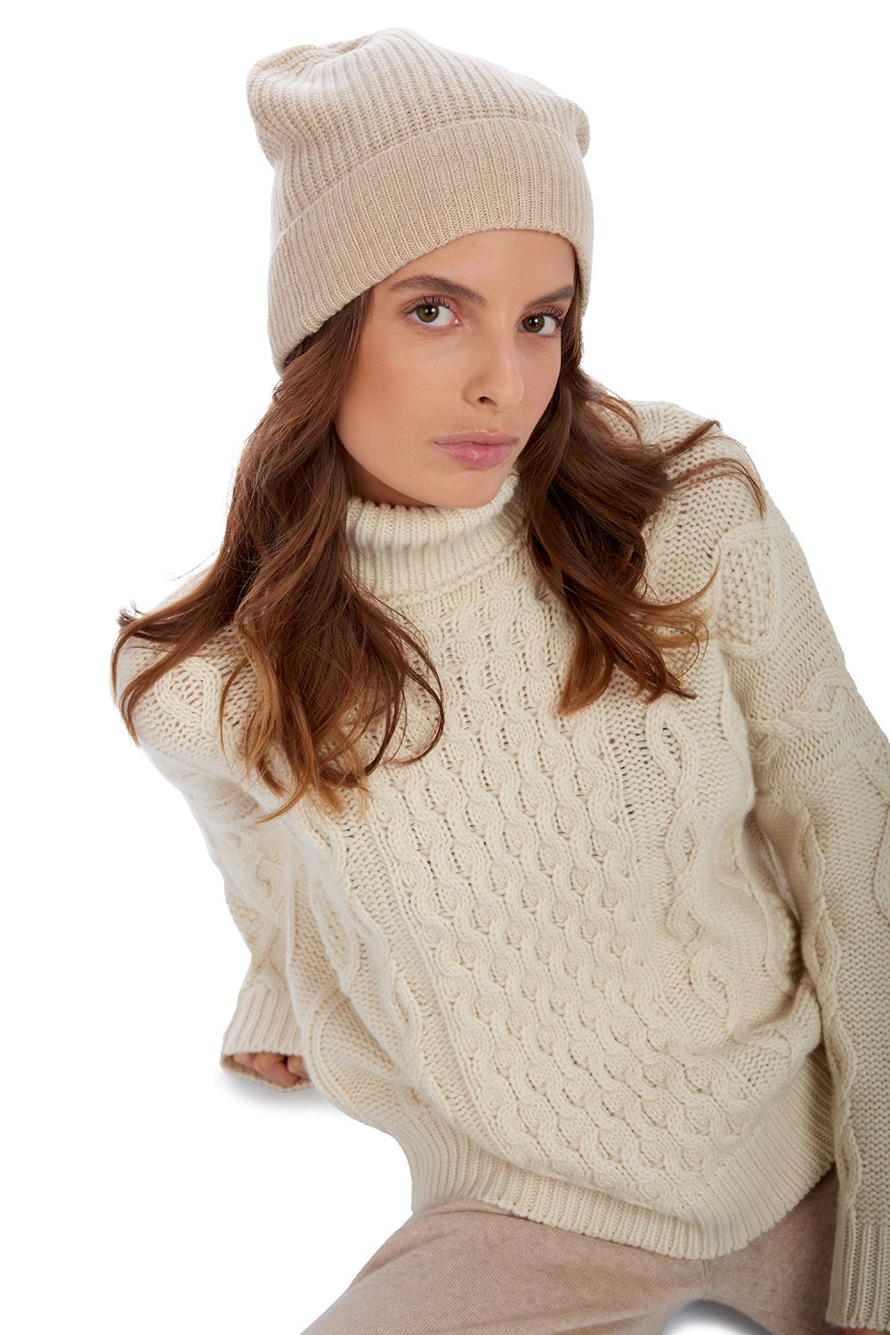 Albury en cachemire femme - Vue 4 - natural écru - Mahogany