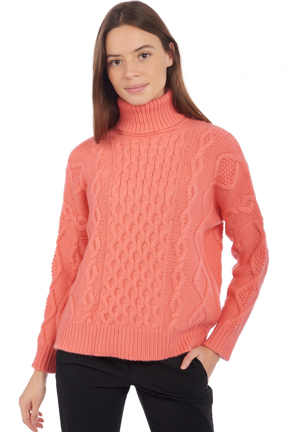 Albury aus Kaschmir für Damen - peach - Mahogany