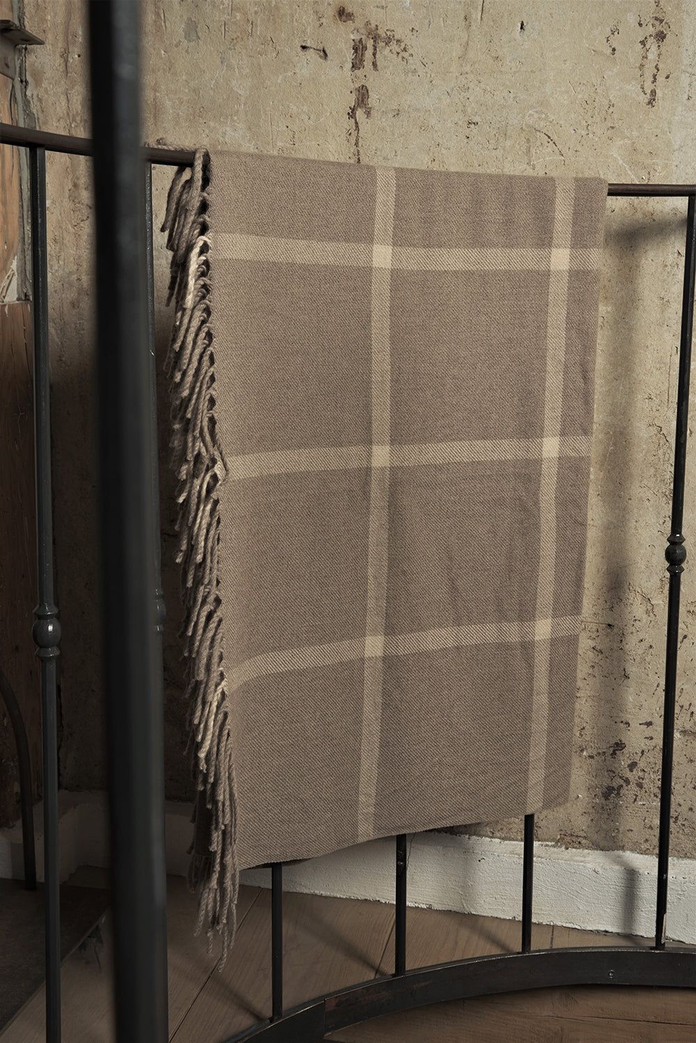 Altay 150 x 190 aus gemischtem Kaschmir - natural brown / natural beige - Mahogany