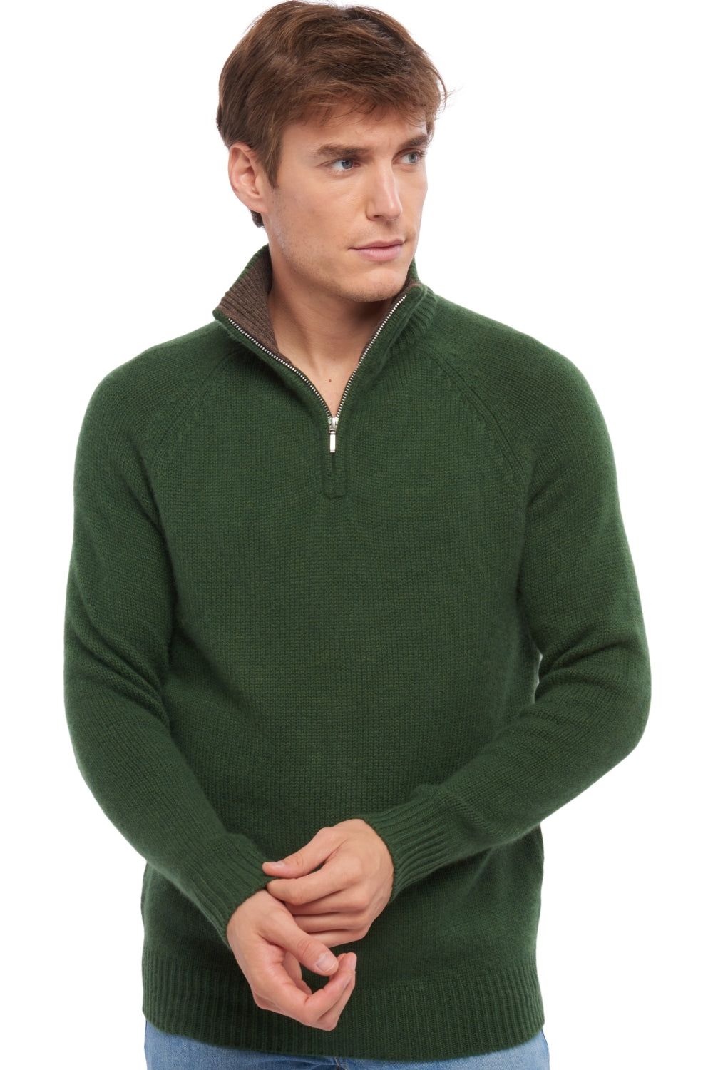 Angers Kaschmirpullover Herren - Cedar / Braun Chiné - Mahogany