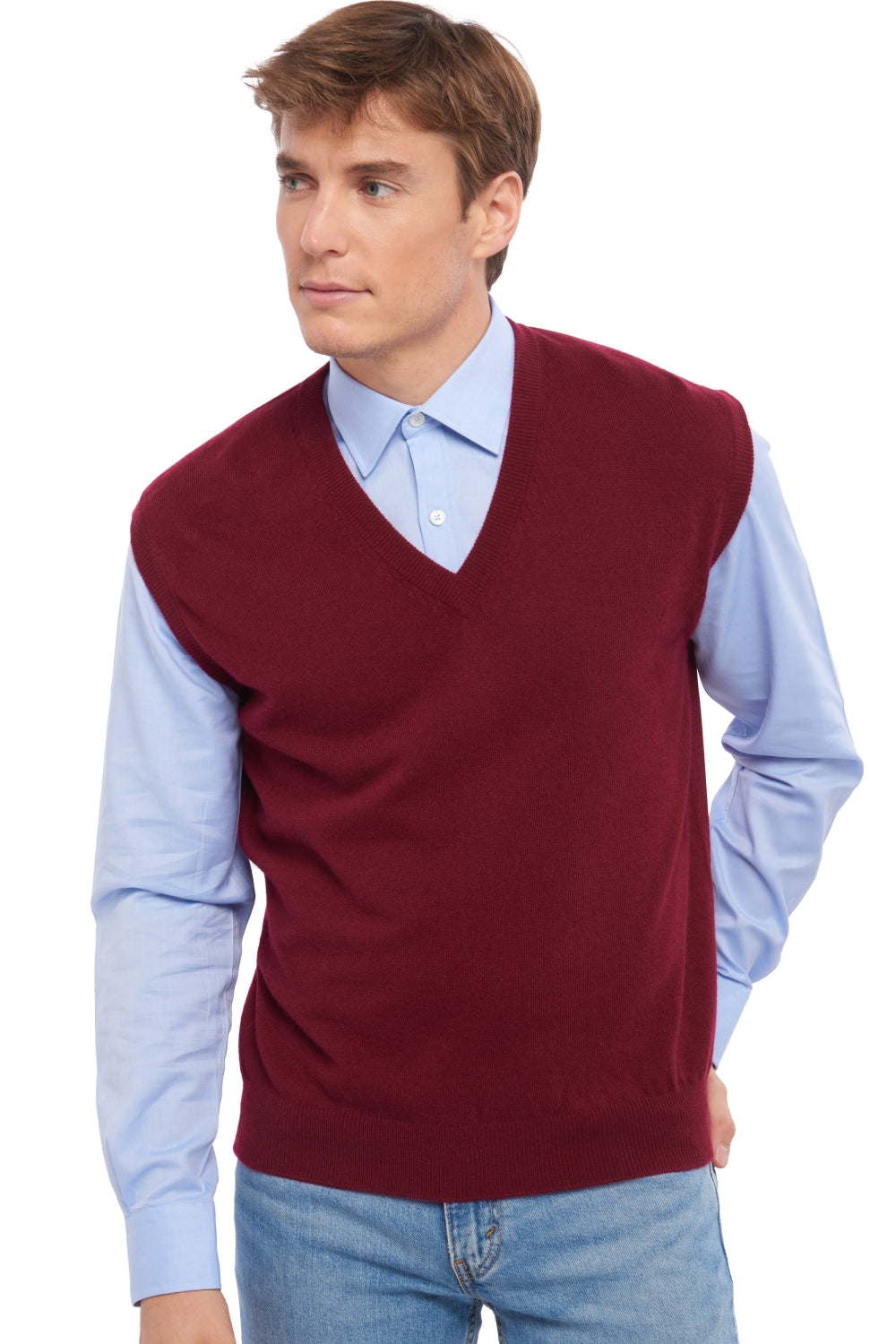 Balthazar aus Kaschmir für Herren - bordeaux - Mahogany