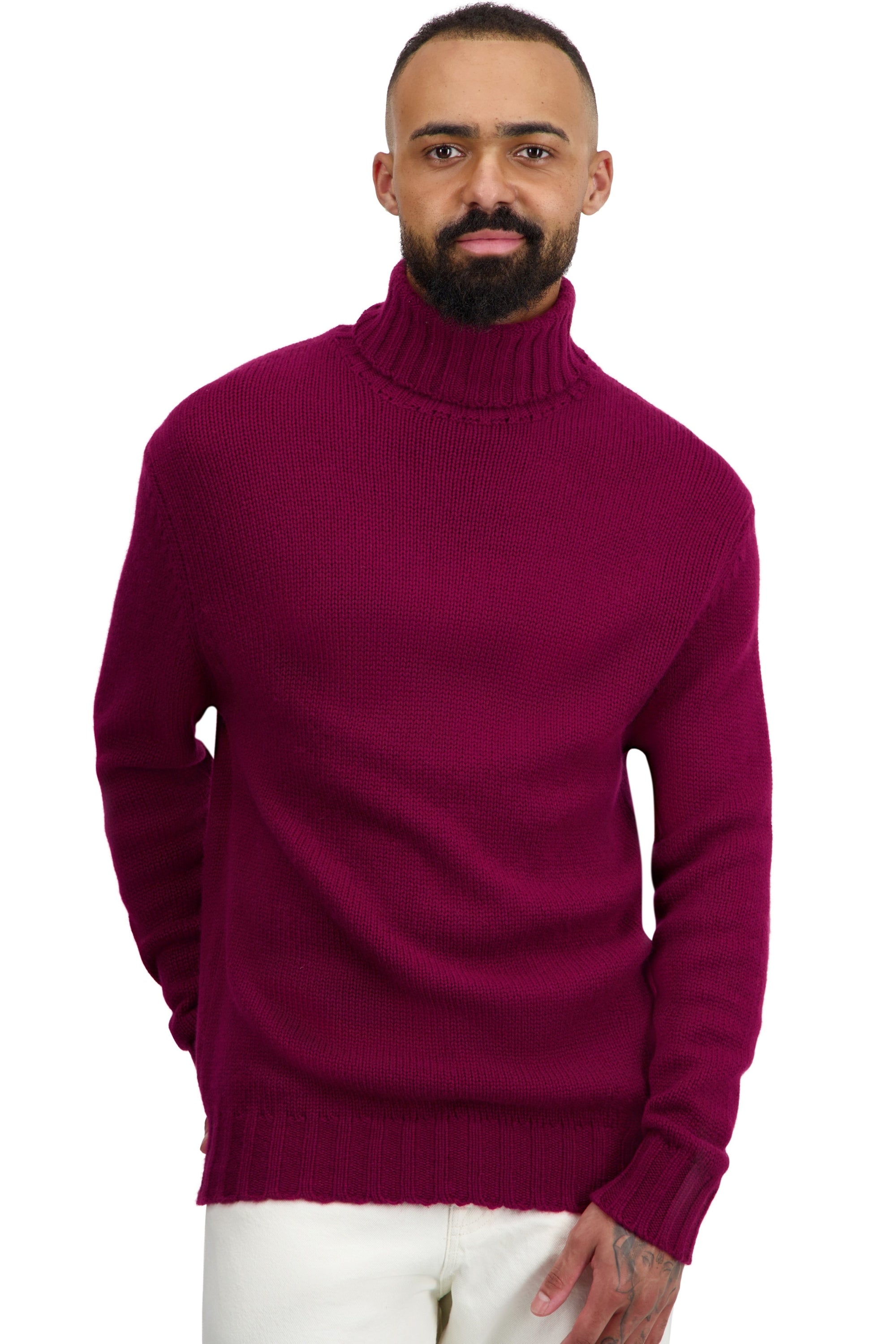 Achille aus Kaschmir für Herren - bordeaux - Mahogany