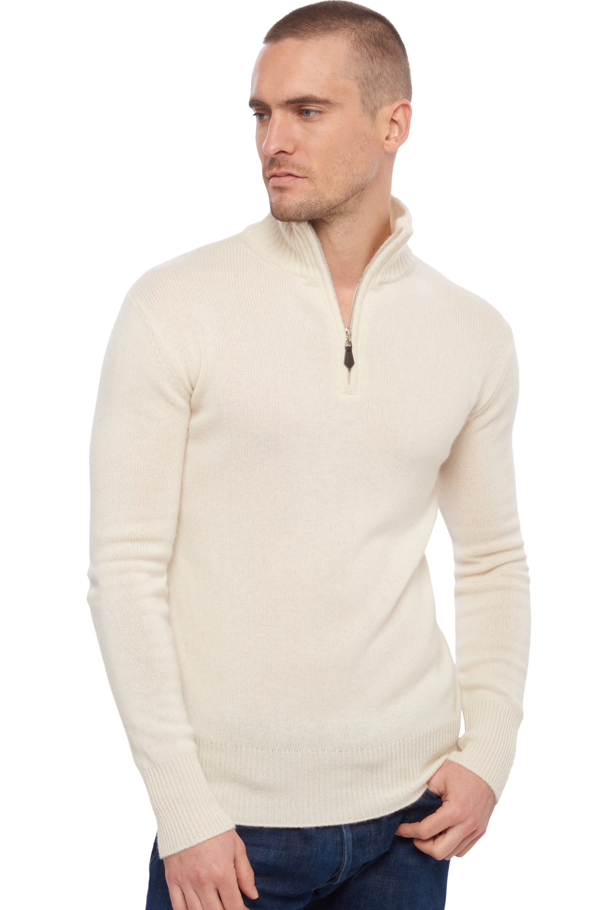 Donovan Kaschmirpullover Herren - natural écru - Mahogany