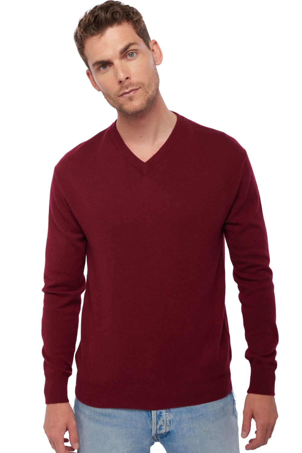 Hippolyte Kaschmirpullover Herren - bordeaux - Mahogany