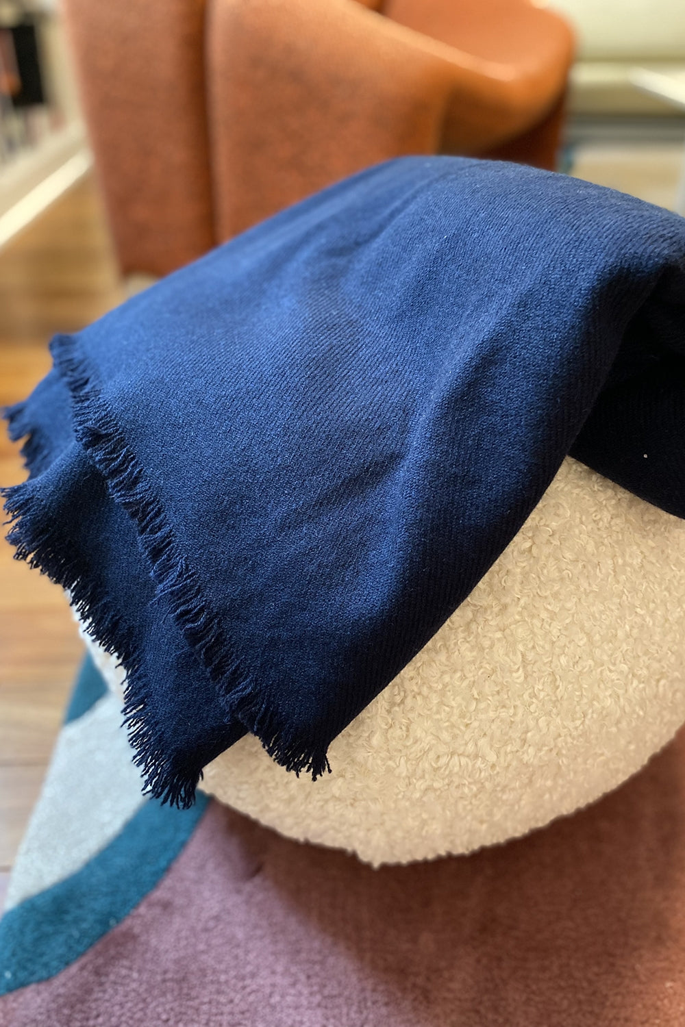 Toodoo Plain S aus gemischtem Kaschmir – Marineblau – Mahogany