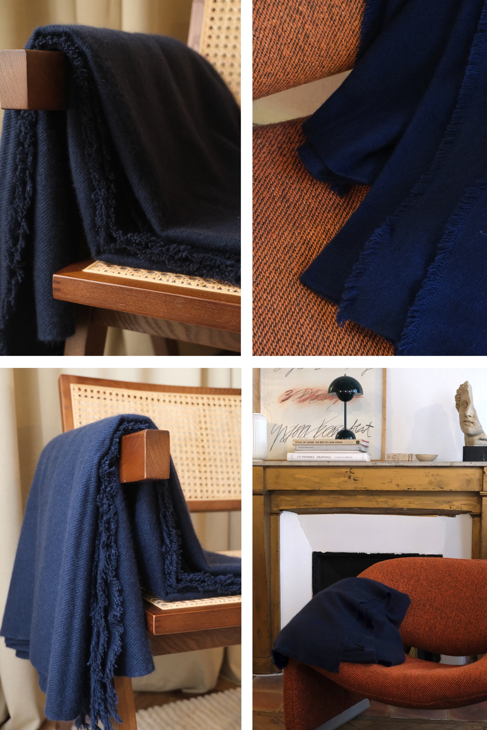Toodoo Plain M aus gemischtem Kaschmir – Marineblau – Mahogany