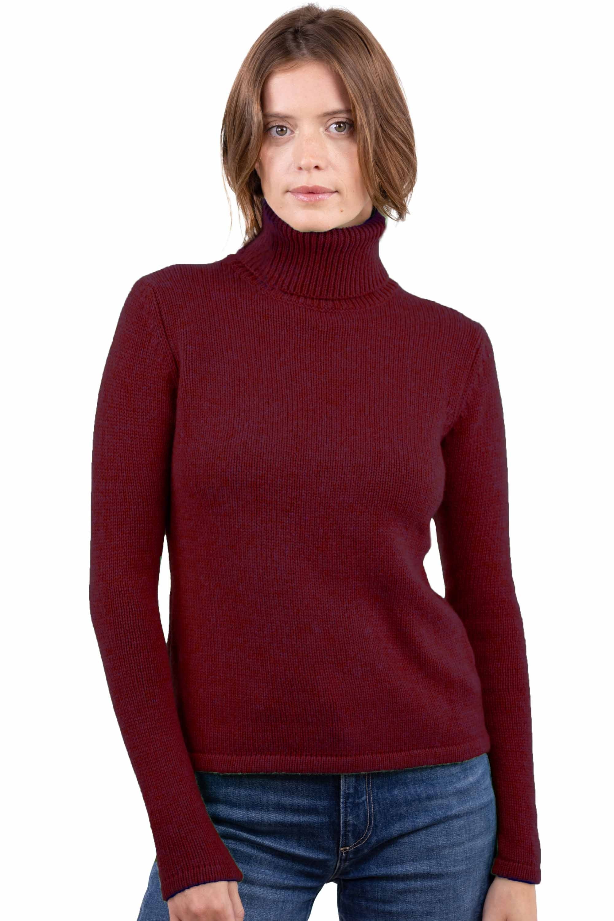 Carla aus Kaschmir für Damen - bordeaux - Mahogany