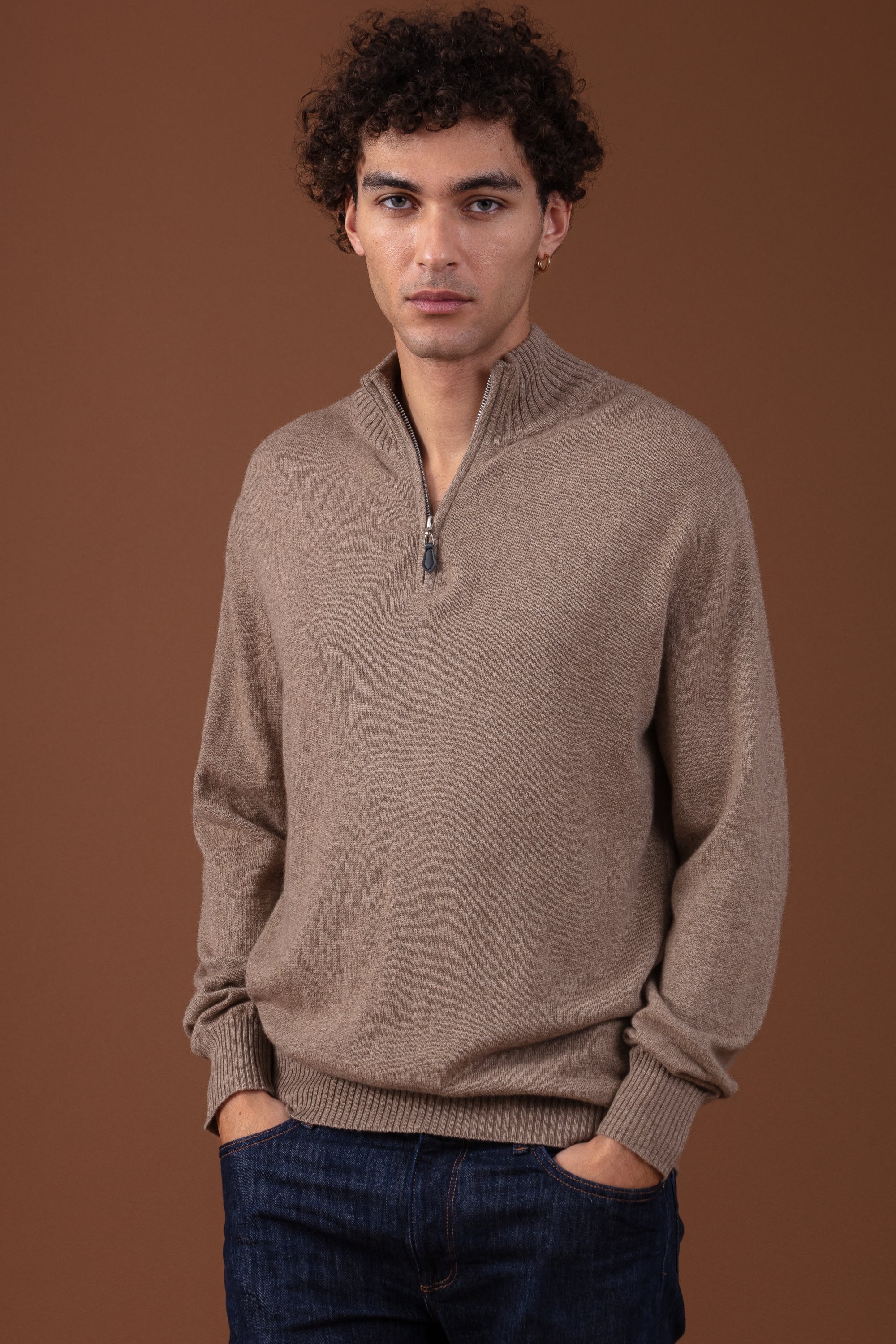 Chazam aus Kaschmir für Herren - natural brown - Mahogany