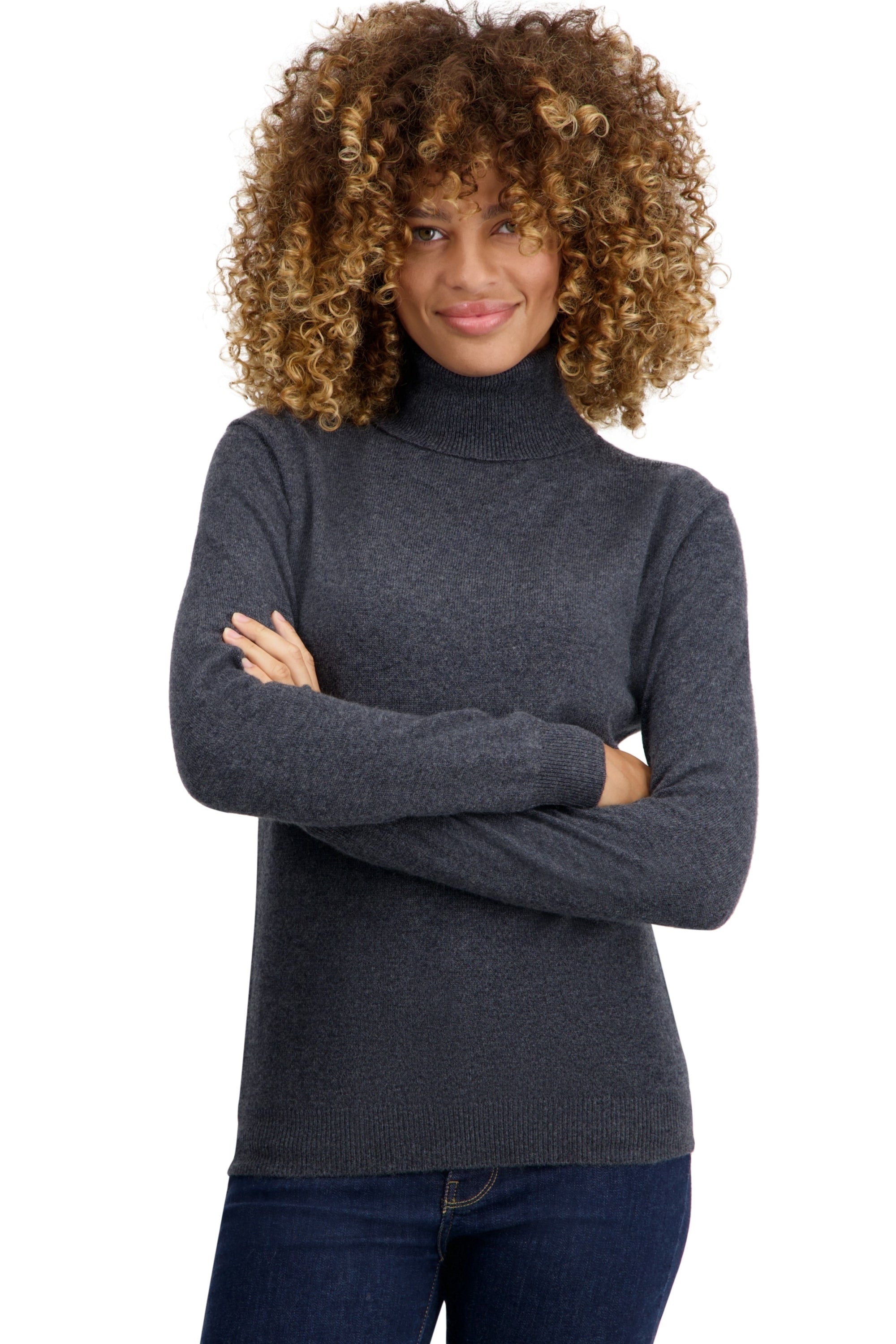 Tale aus Kaschmir für Damen - dark grey - Mahogany